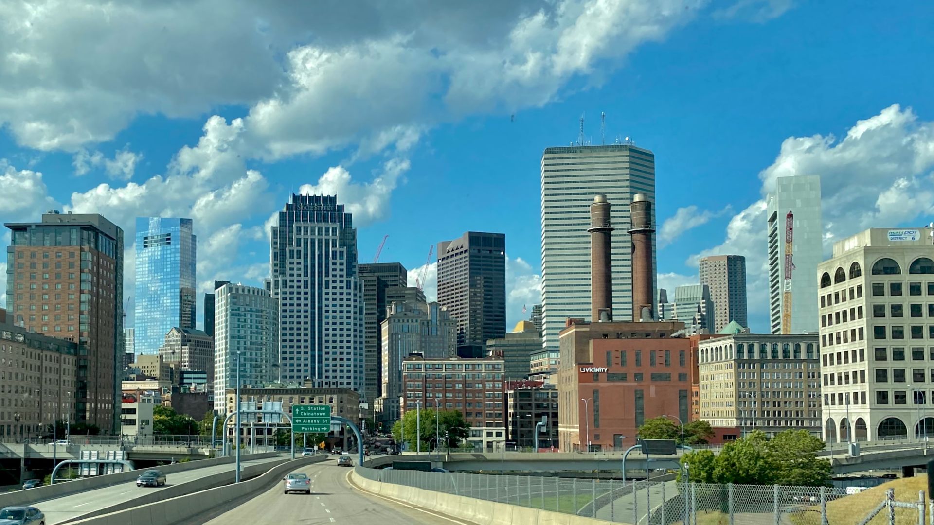 Boston, Massachusetts - View from Route 93
