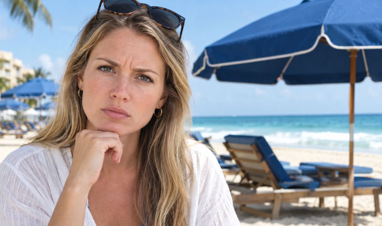 woman on beach
