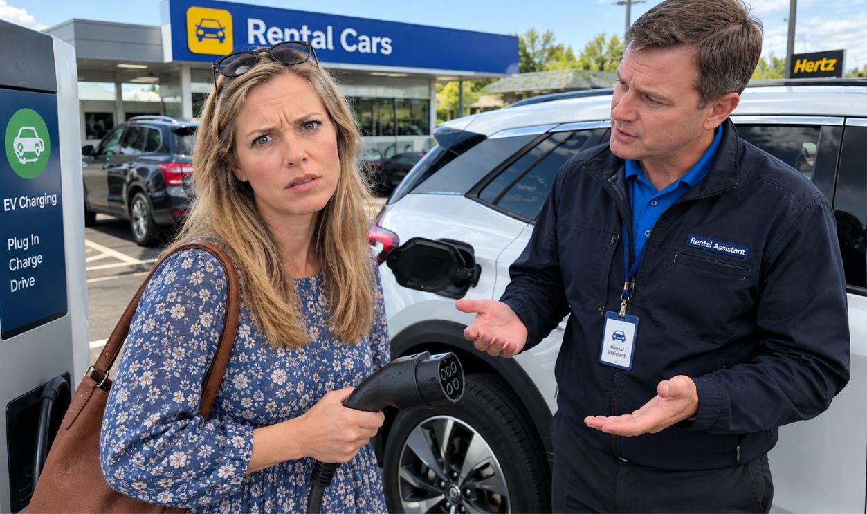 My rental car was an EV, but our hotel had no charger.