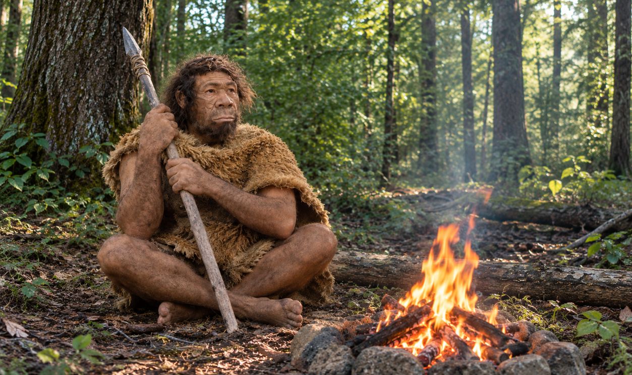 neanderthal in the forest 