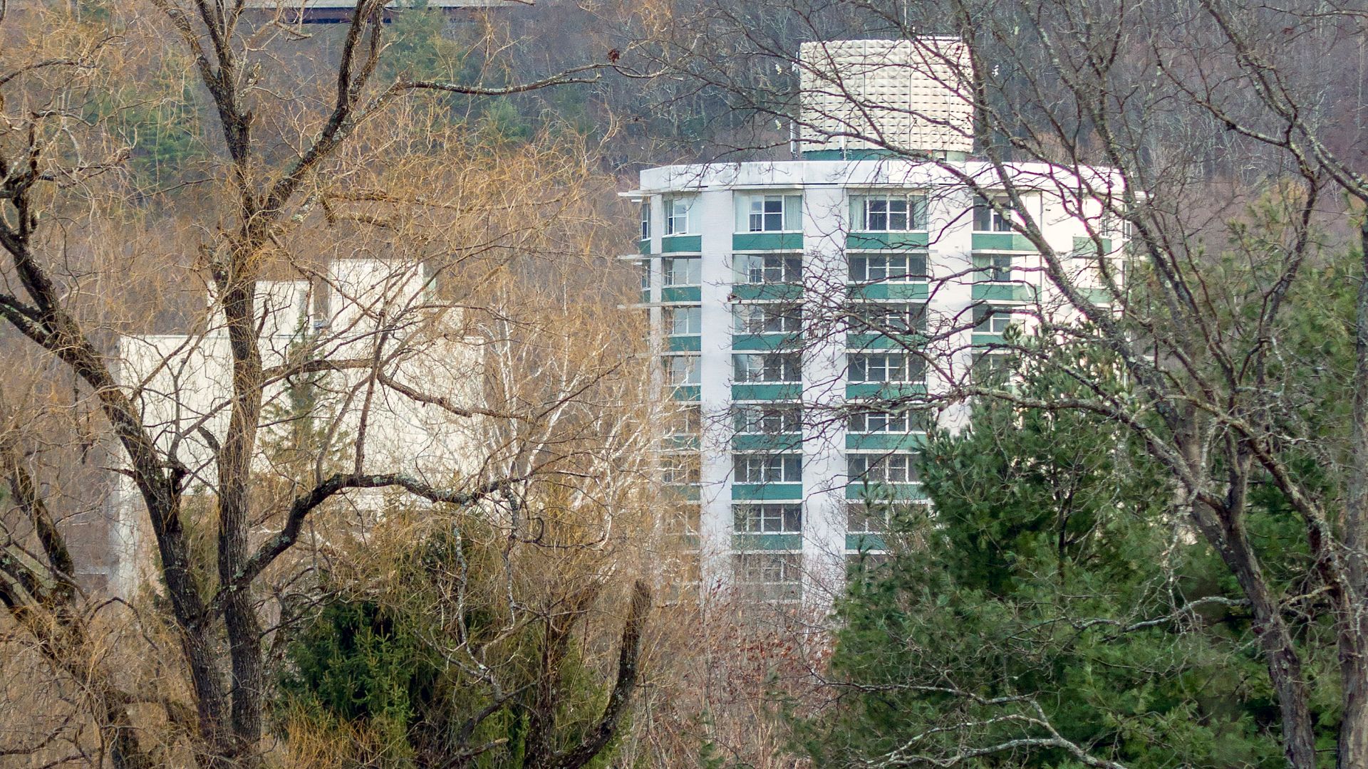 The Nevele Resort hotel tower, near Ellenville, New York, USA