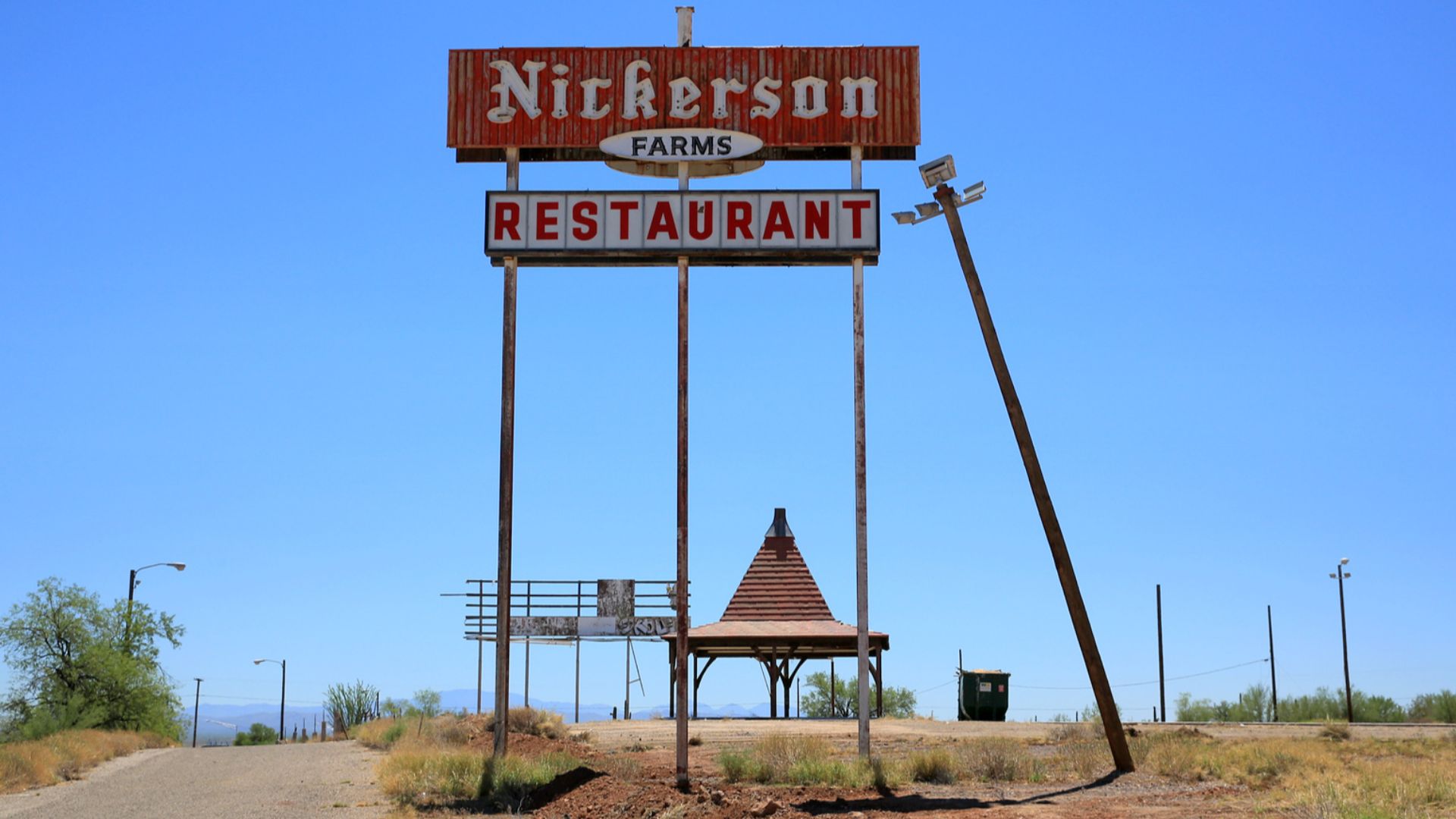 Nickerson Farms was an American roadside restaurant franchise that existed between the mid-1960s and the early 1980s.  It was distinguished by the red roof, such as the one that existed at the Picacho Peak location along I-10. After the restaurant closed,