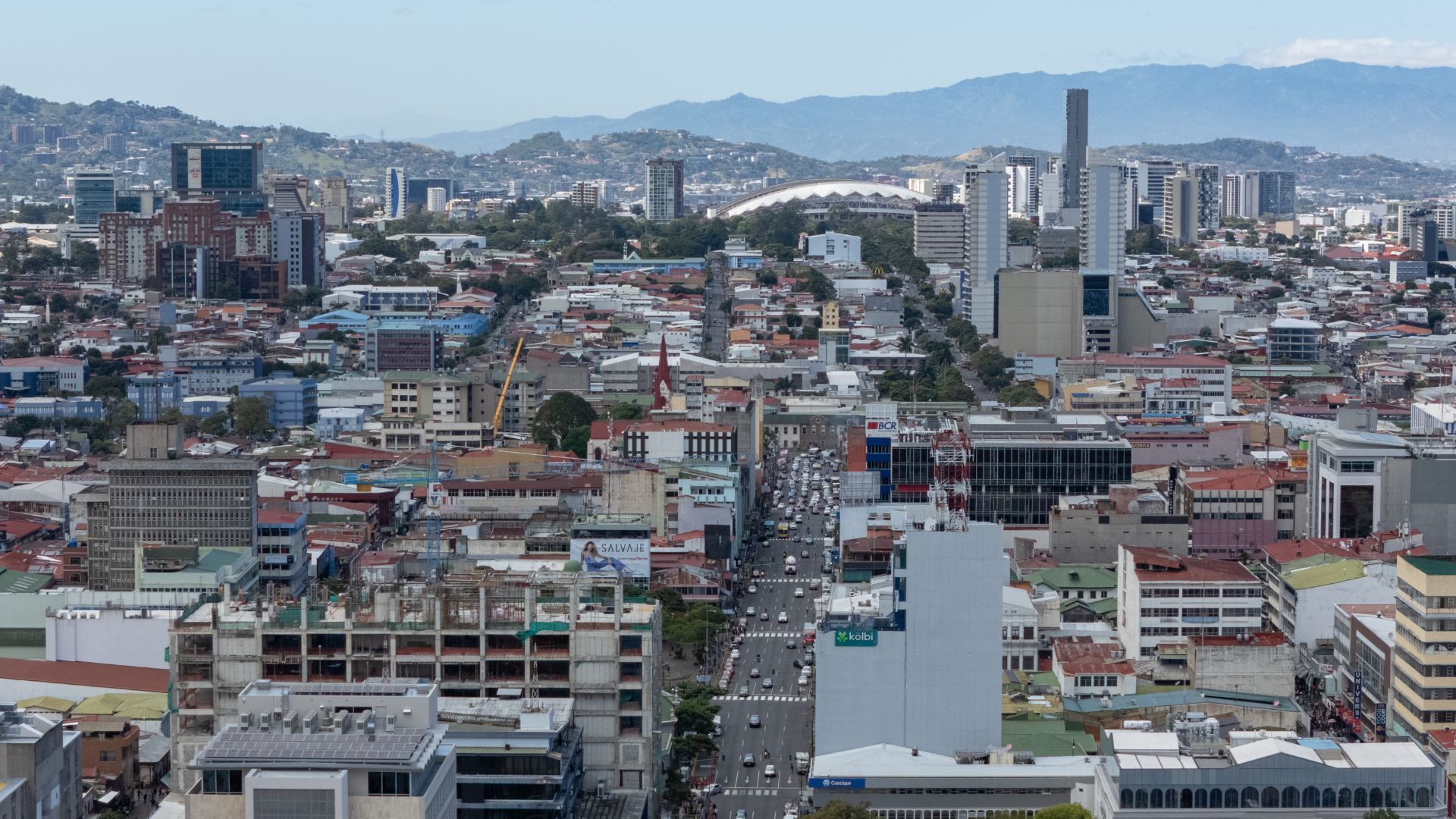 Drone photo of San Jose, Costa Rica