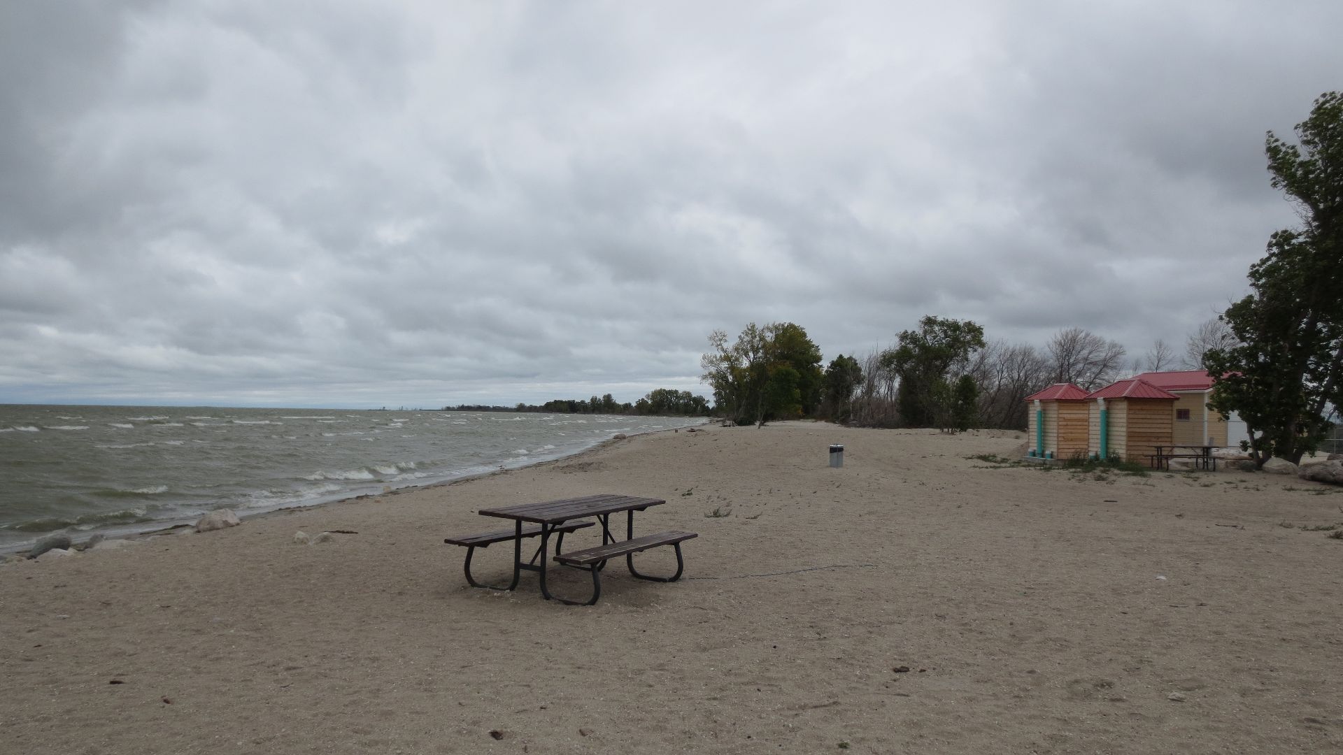 Beach at St. Ambroise Provincial Park on Lake Manitoba