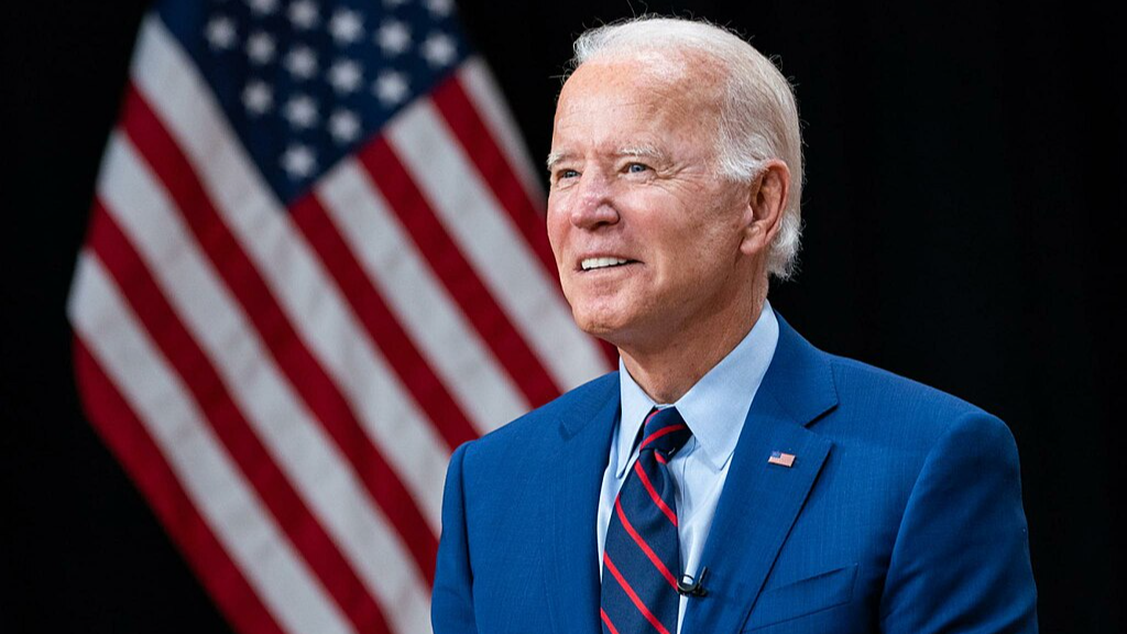 Portrait Photo of U.S. President Joe Biden in a blue suit
