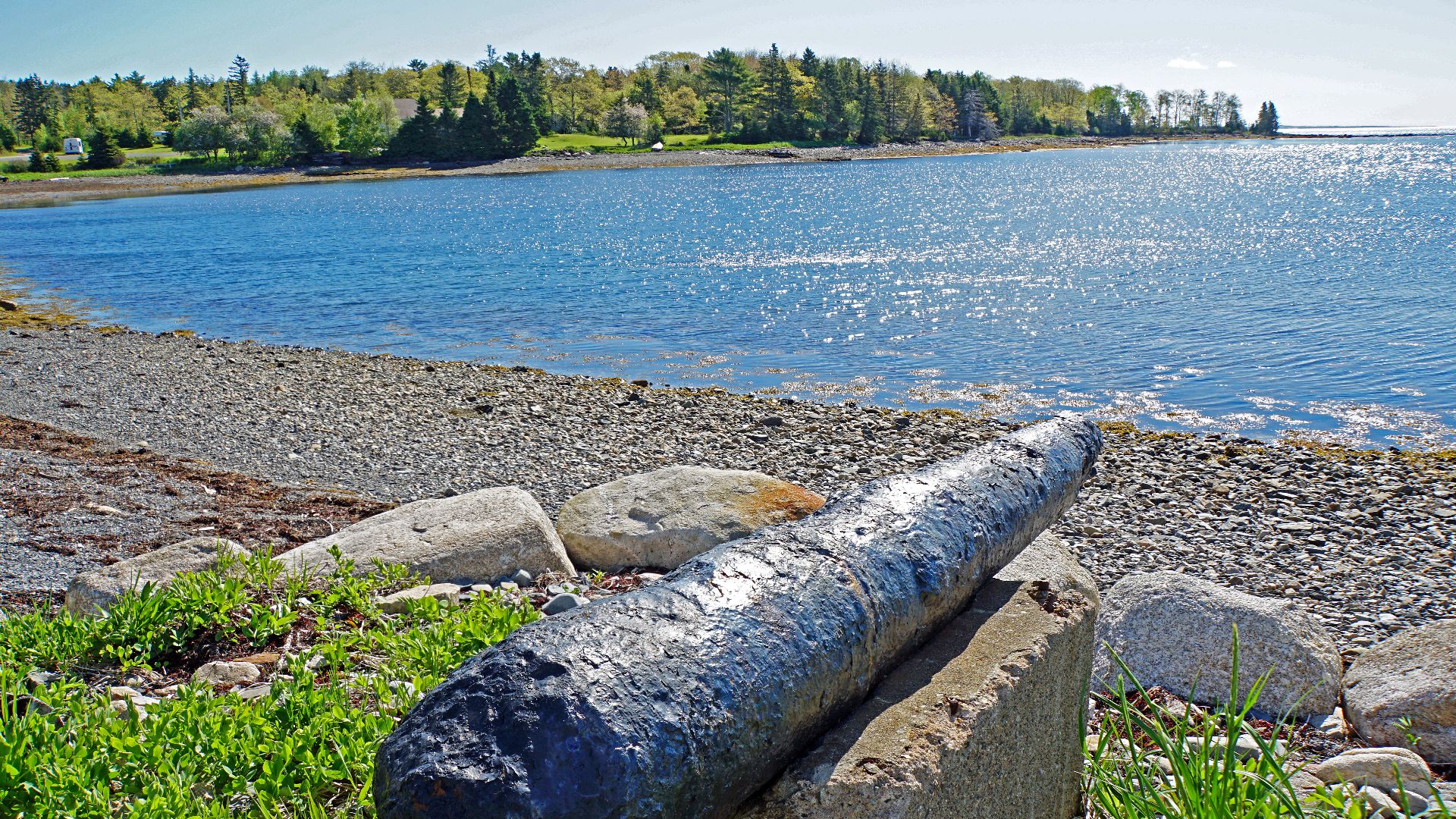 Oak Island is a 57-hectare (140-acre) privately owned island. The tree-covered island is one of about 360 small islands in Mahone Bay. The island is located 200 meters (660 feet) from shore and connected to the mainland by a causeway and gate. This is as 