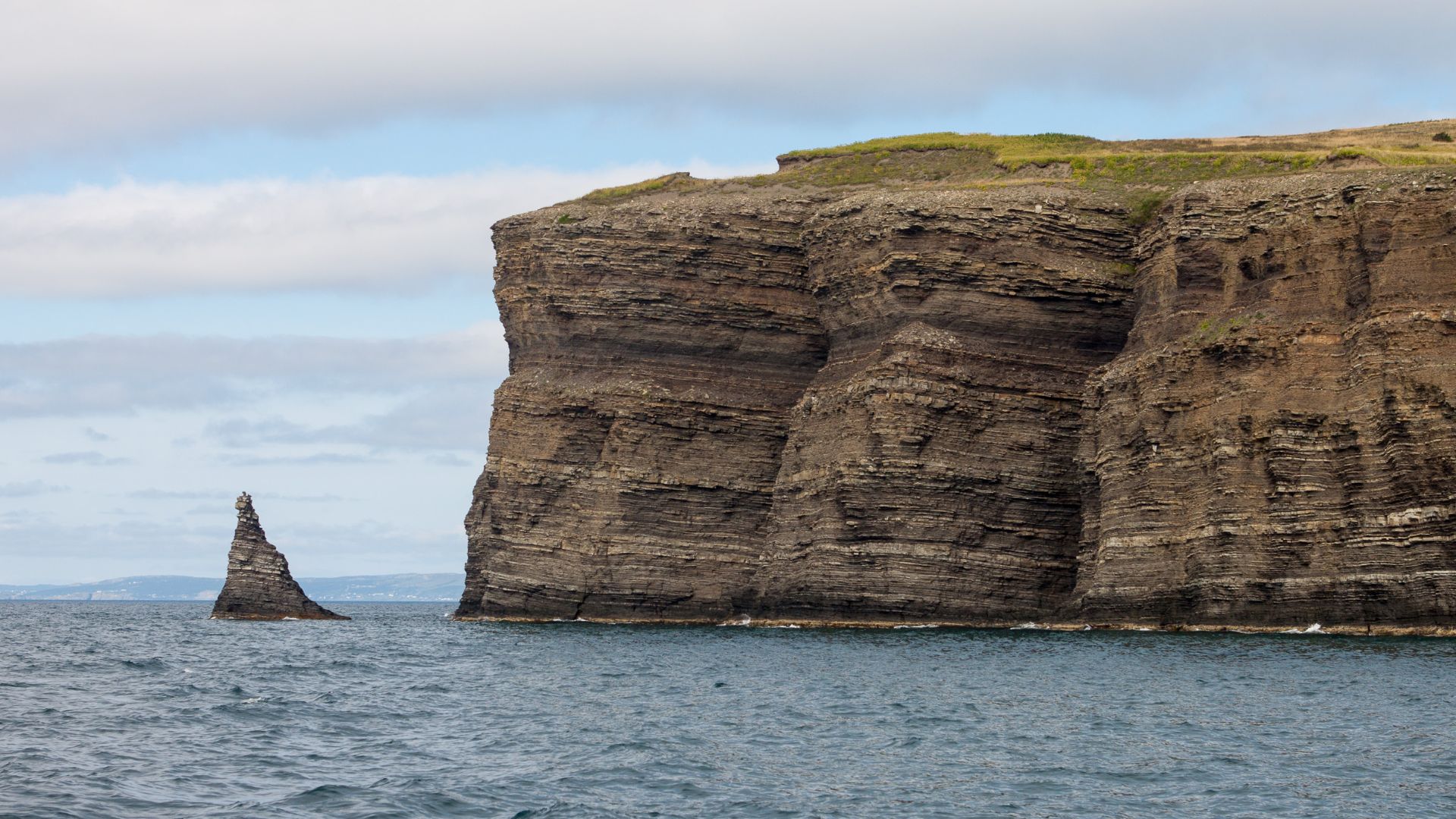 Steep cliffs of Bell Island, Newfoundland, Canada