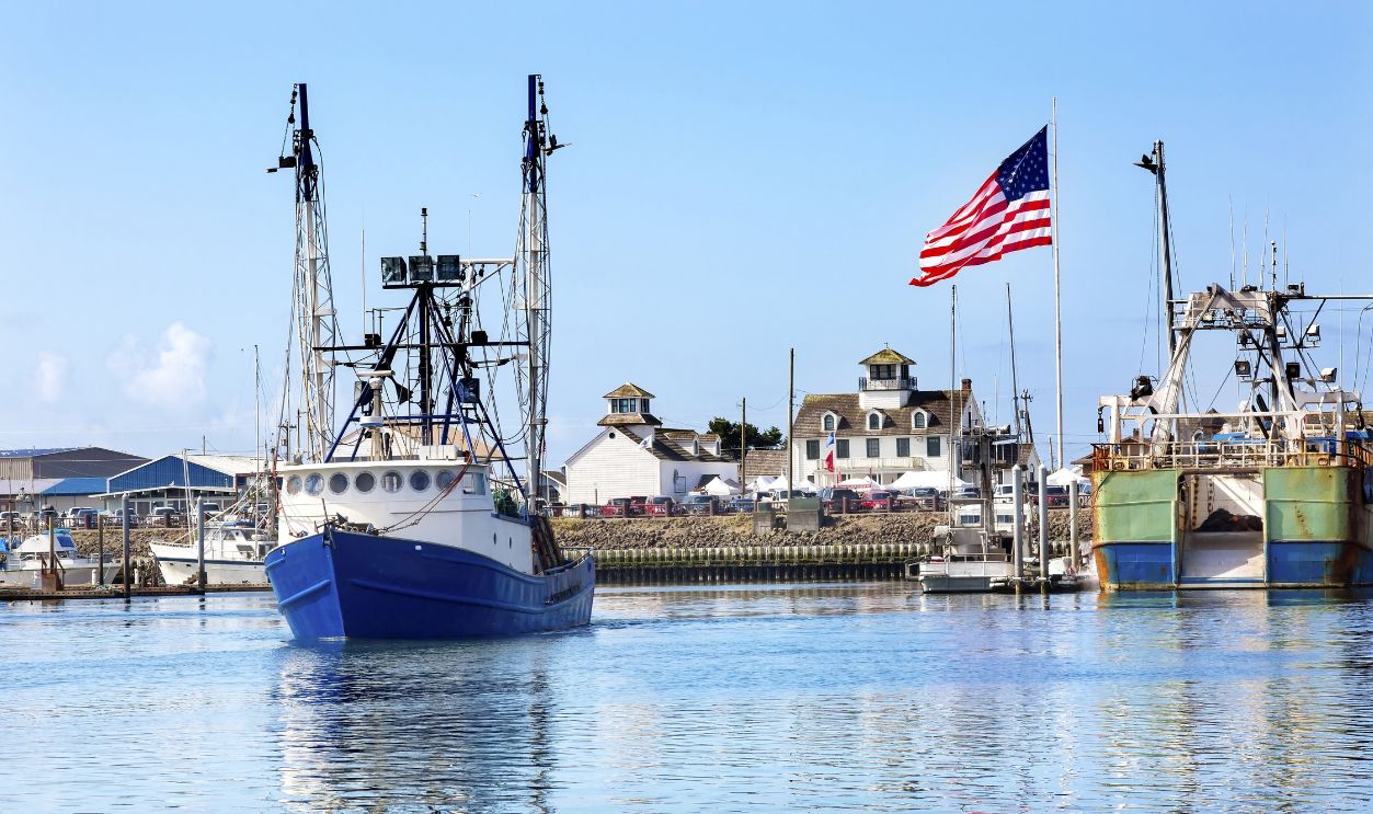 Fishing Boat Maritime Museum Flag Westport Grays Harbor Puget Sound Washington State Pacific Northwest