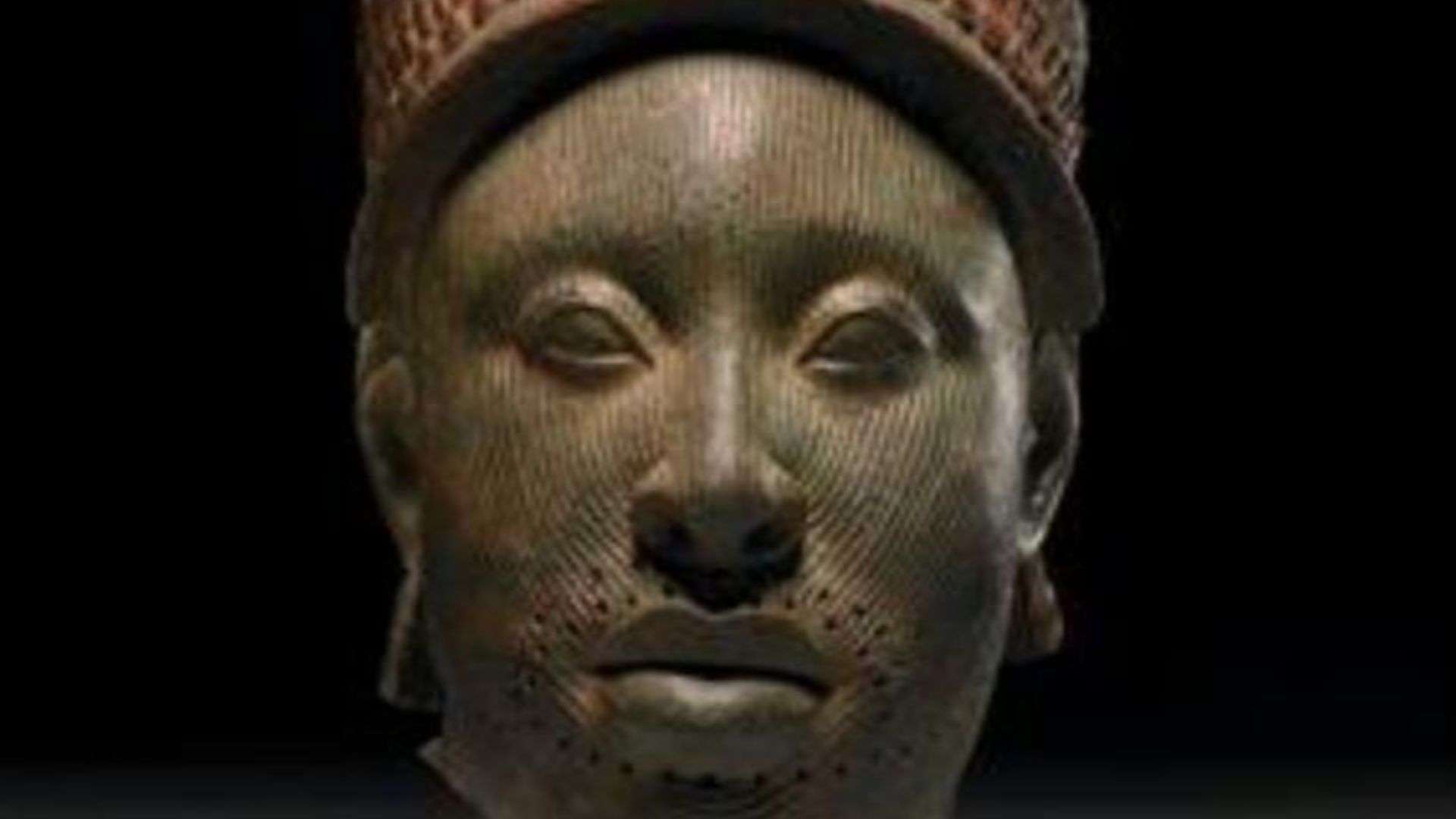 Brass head cast of an Ooni of Ife
