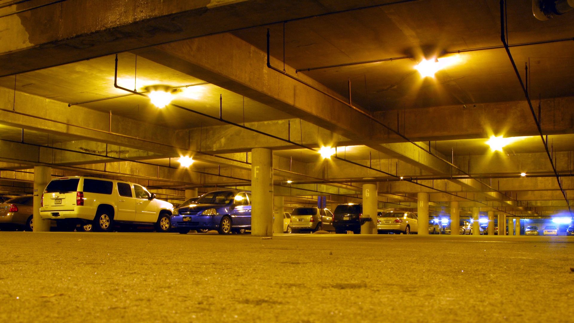 Parking garage at University Place Conference Center & Hotel