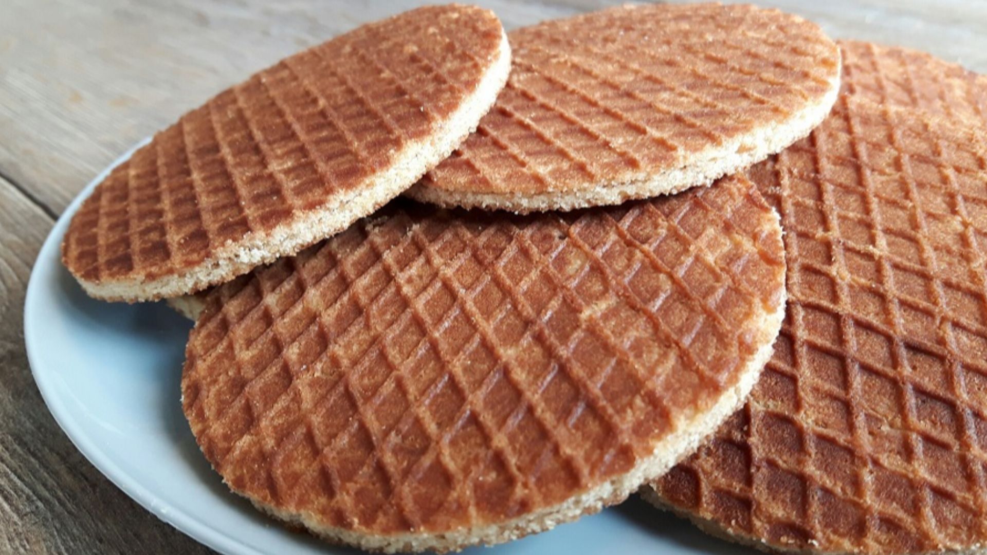 Stroopwafels van Markus met herkenbaar ruit-patroon