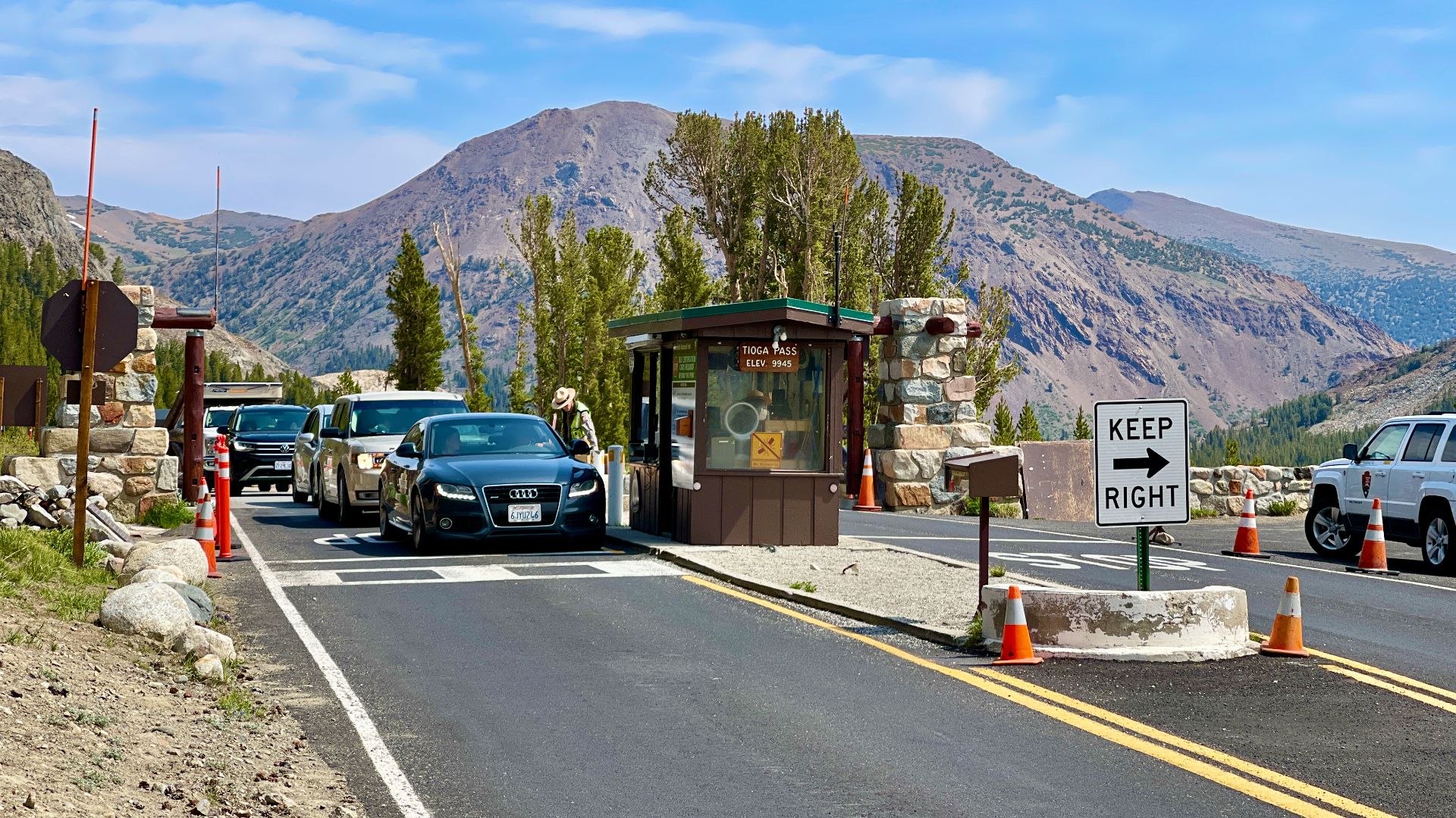 Tioga Pass at the Yosemite National Park Entrance