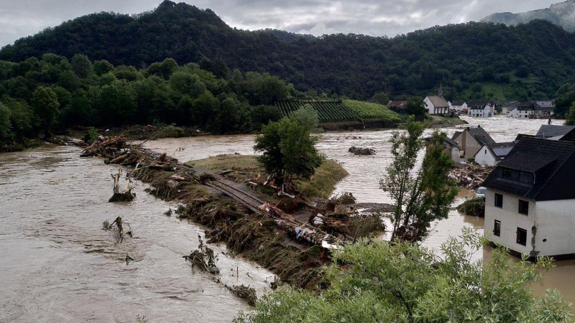 Flooding in Altenahr Altenburg, Rhineland-Palatinate, Germany