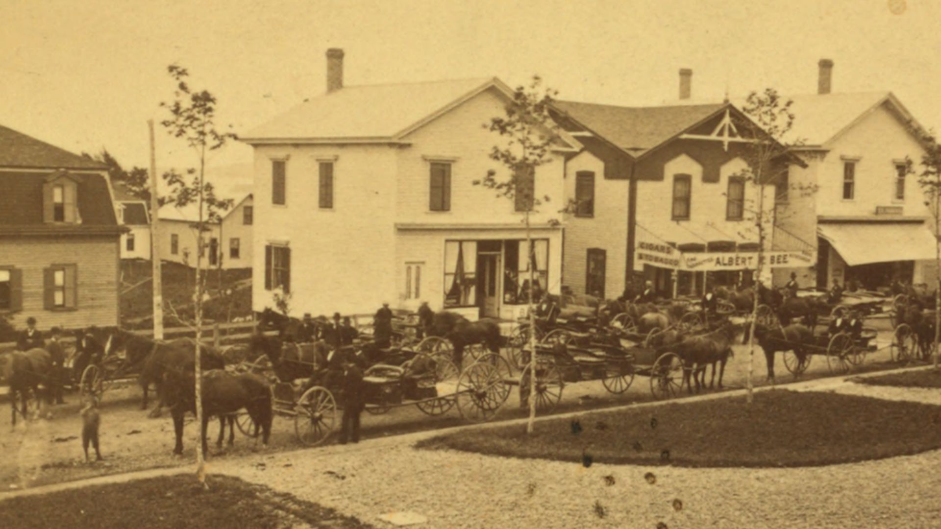 File:Buckboard Brigade, Bar Harbor, Mt. Desert, Me, by B. Bradley.png