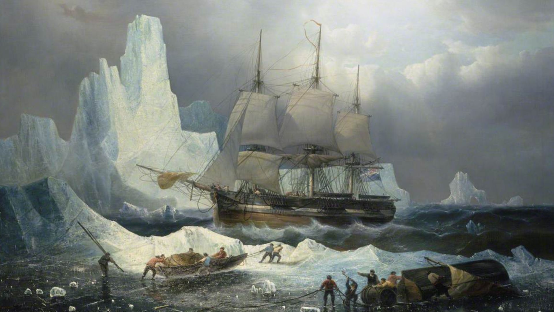 File:François Etienne Musin (1820-1888) - HMS 'Erebus' in the Ice, 1846 - BHC3325 - Royal Museums Greenwich.jpg