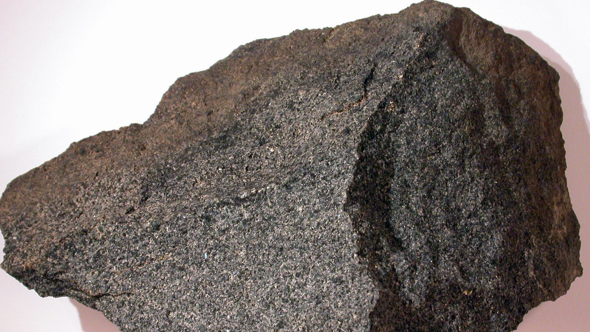 Gabbro specimen; Rock Creek Canyon, eastern Sierra Nevada, California.