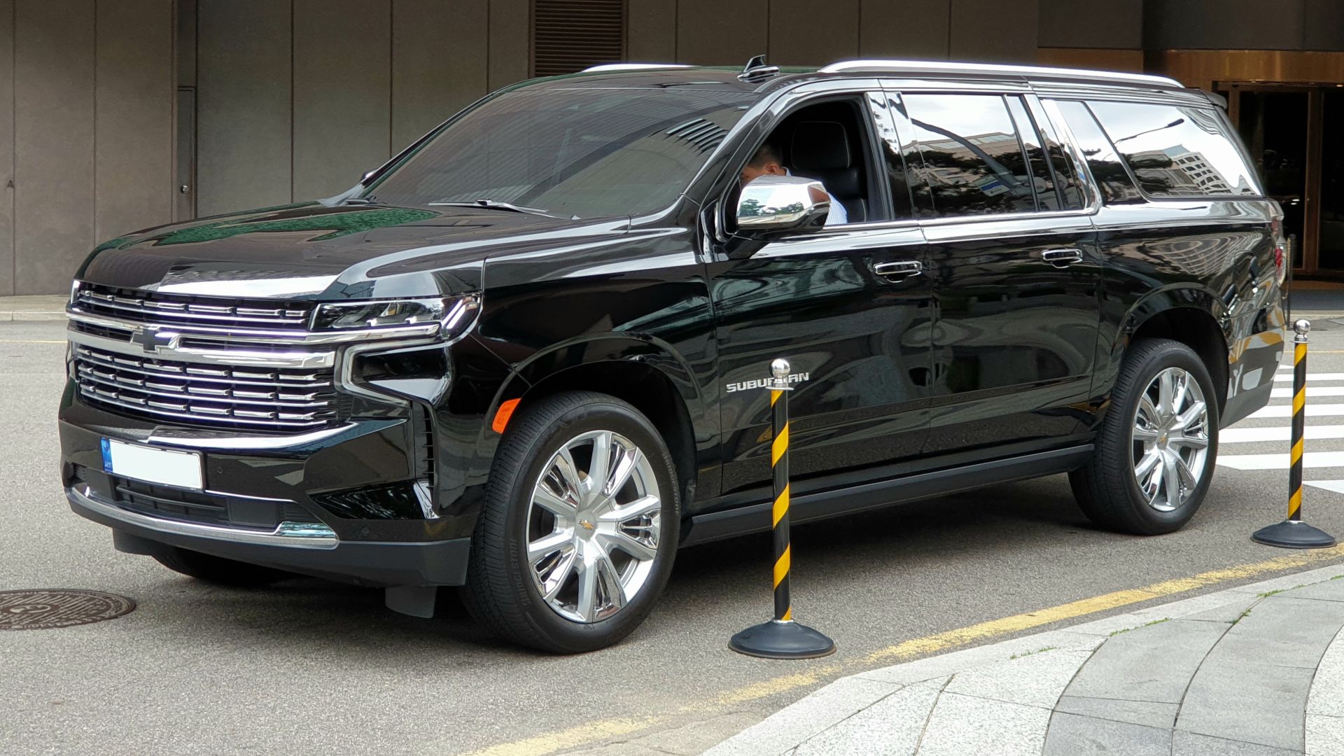 Black Chevrolet Suburban Premier GMTT1XX SUV.