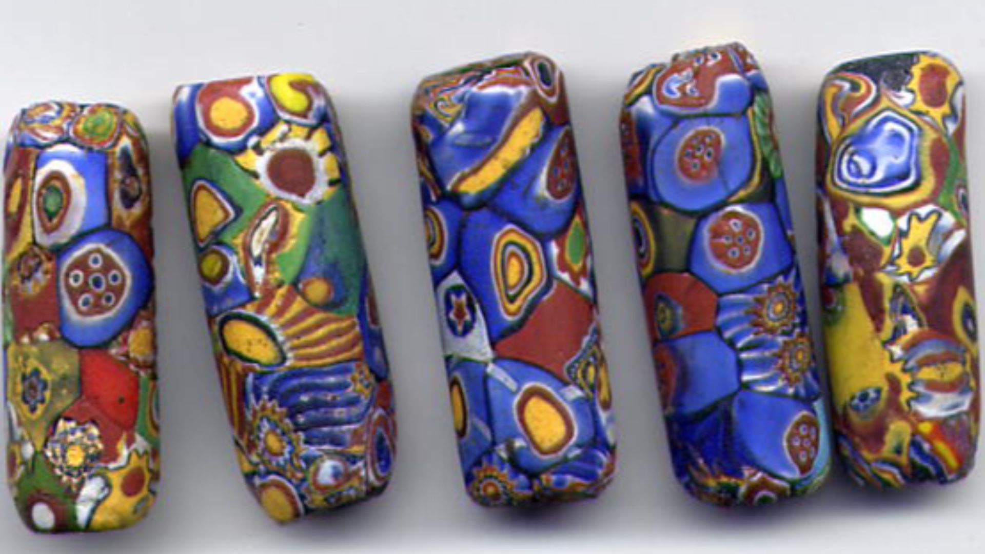 Millefiori beads, Murano, 1920s.