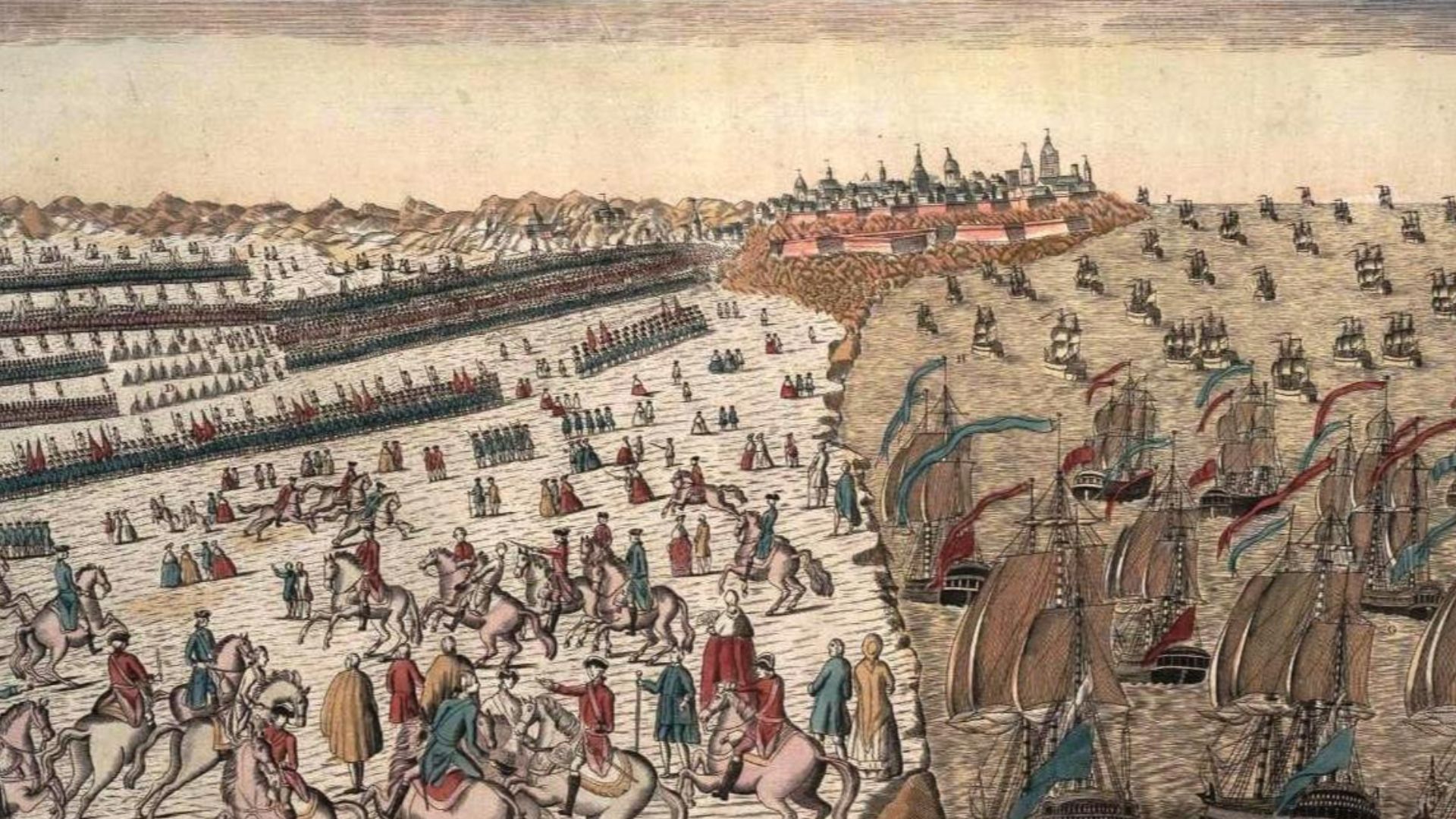 File:Reddition armee anglaise a Yorktown 1781 avec blocus naval.jpg