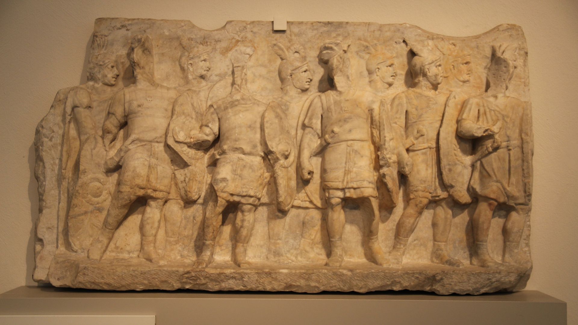 File:Marble Relief Frieze with Roman Soldiers, 1st Century AD (28629662692).jpg
