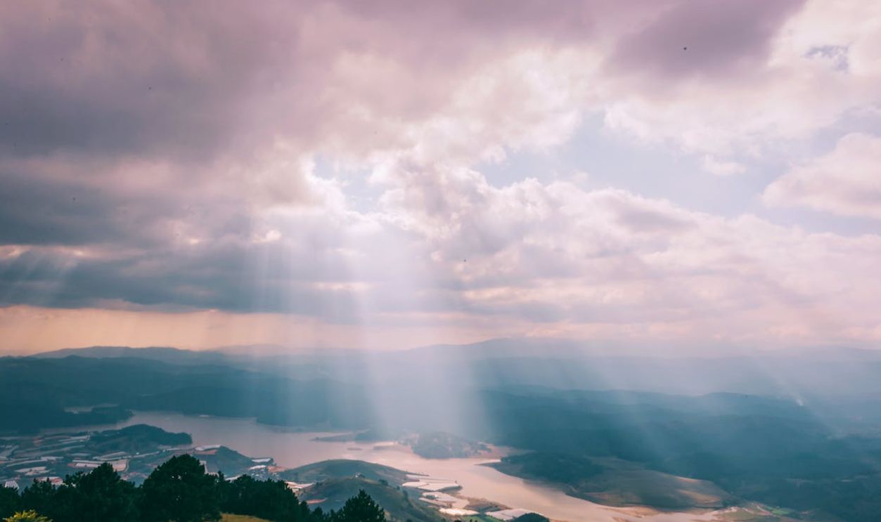 Mountains With Crepuscular Ray