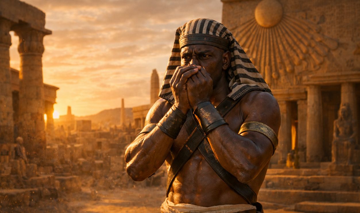 Medjay blowing the whistle