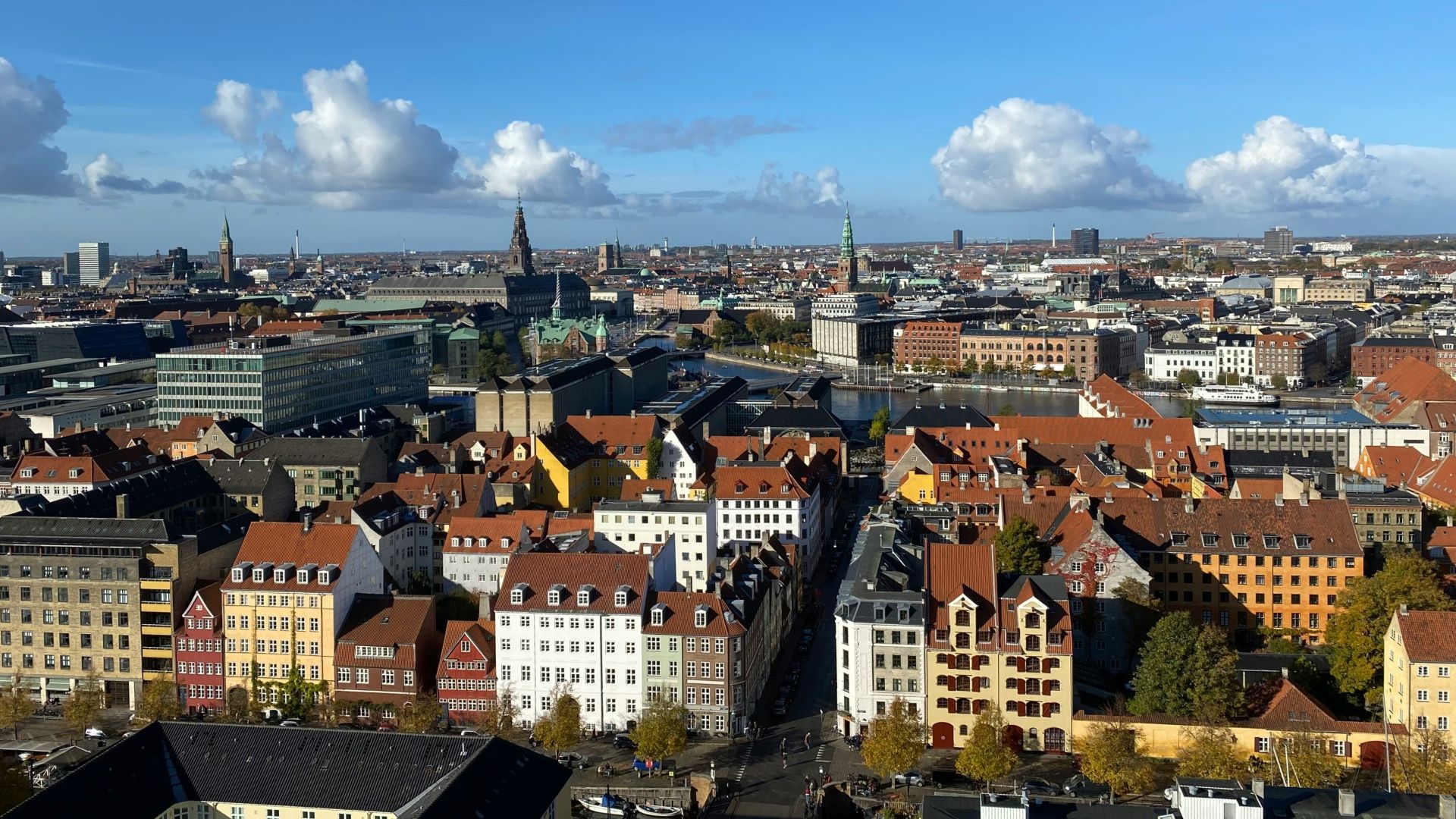a view of a city from the top of a building