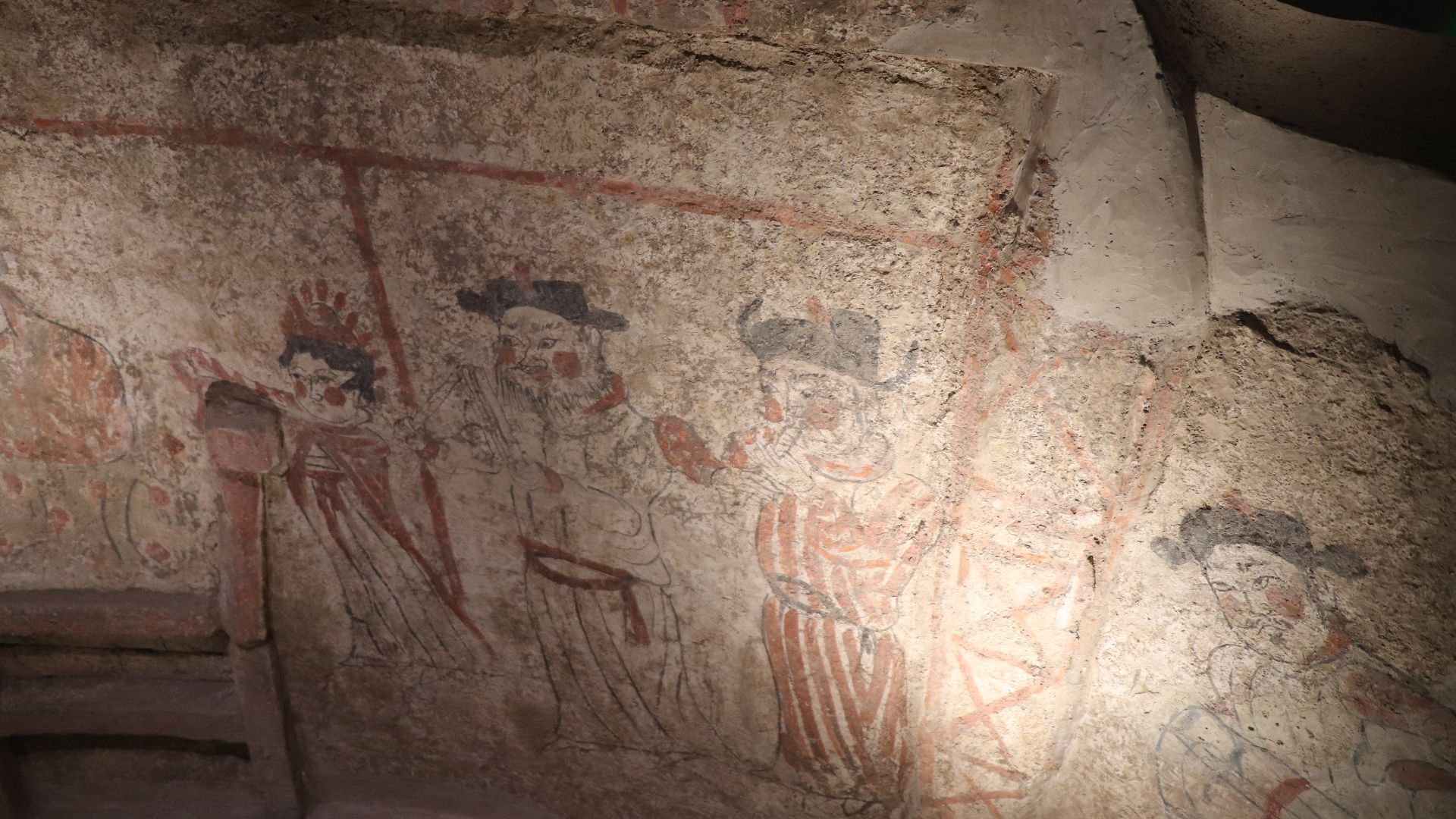 File:Luxian, Sui-Tang dynasty painted tomb, musicians.jpg