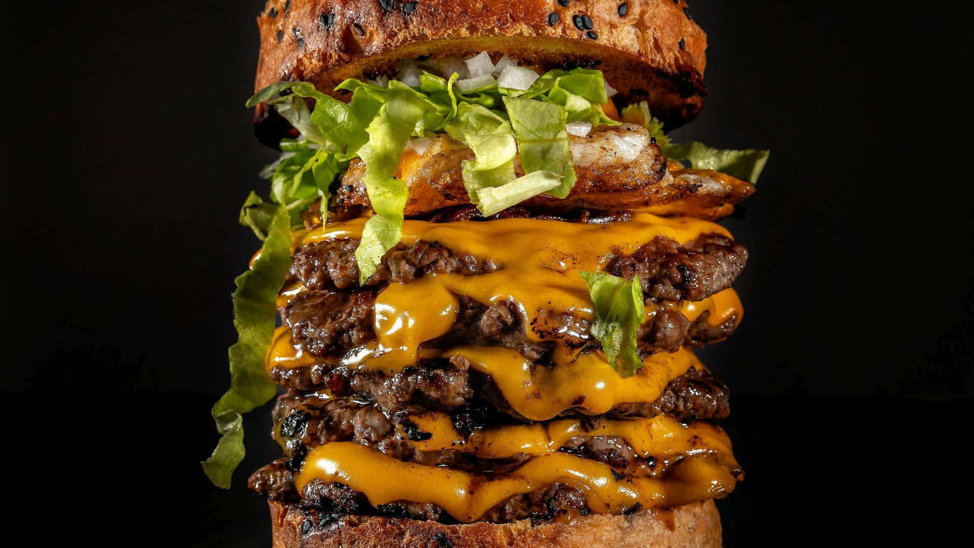 burger with lettuce and cheese