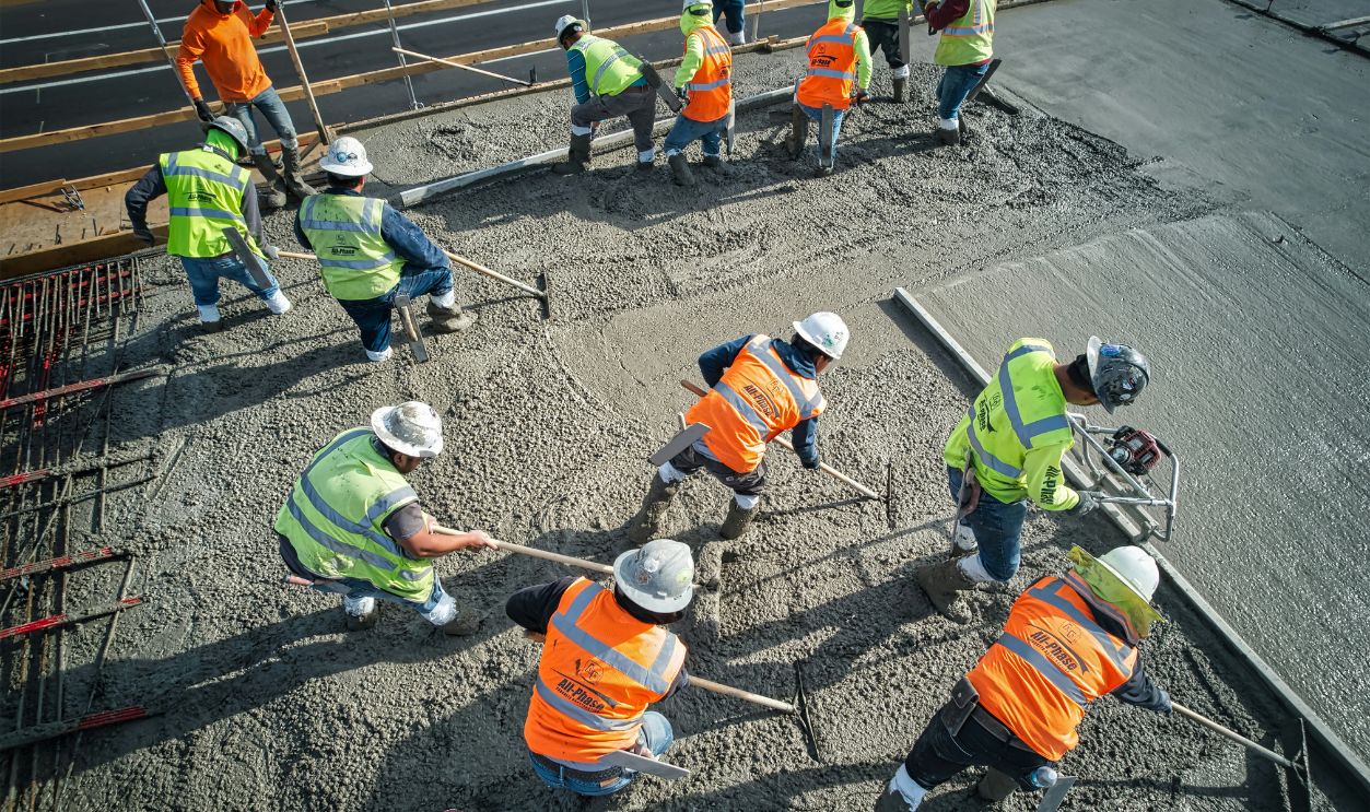Workers at a construction site