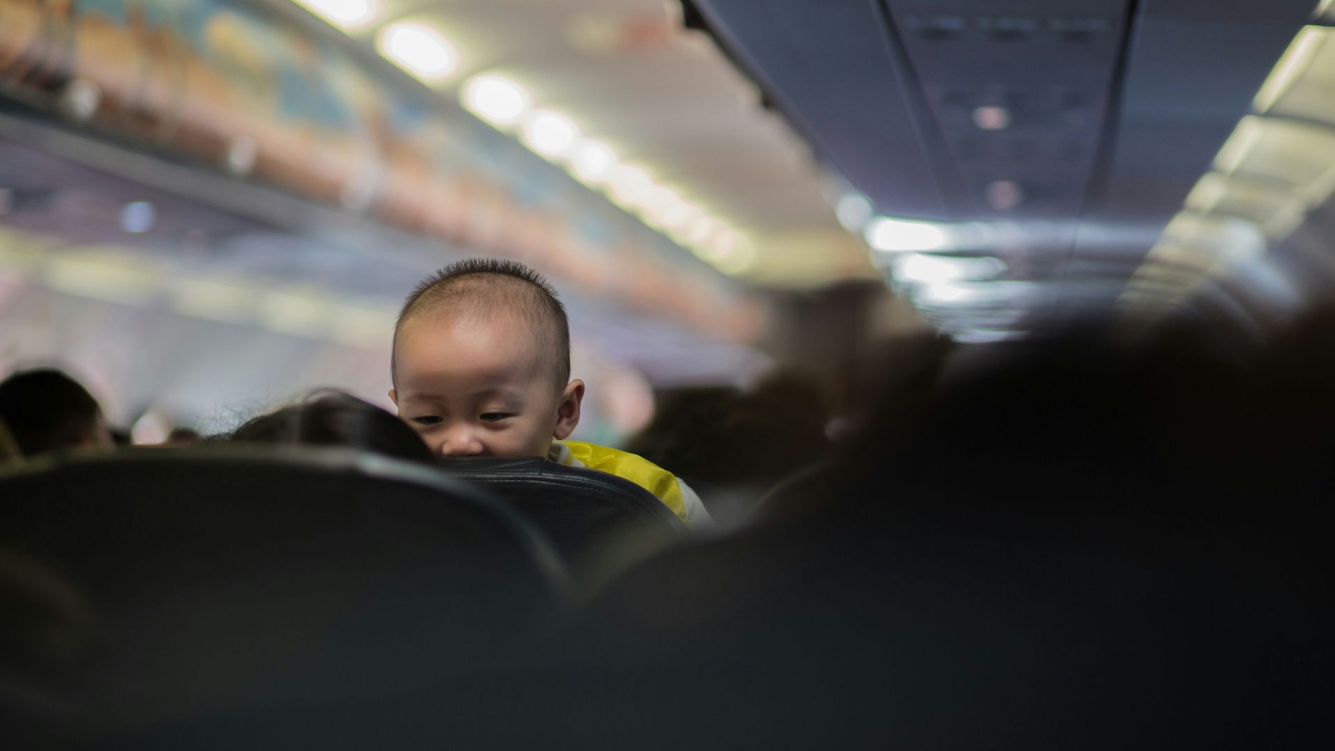 baby in passenger plane