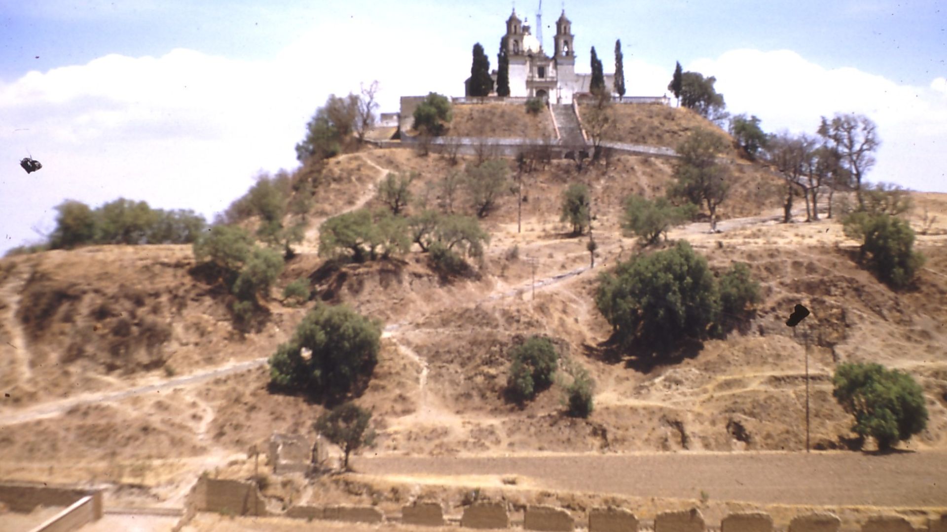 Church and Great Pyramid, Cholula, 1948