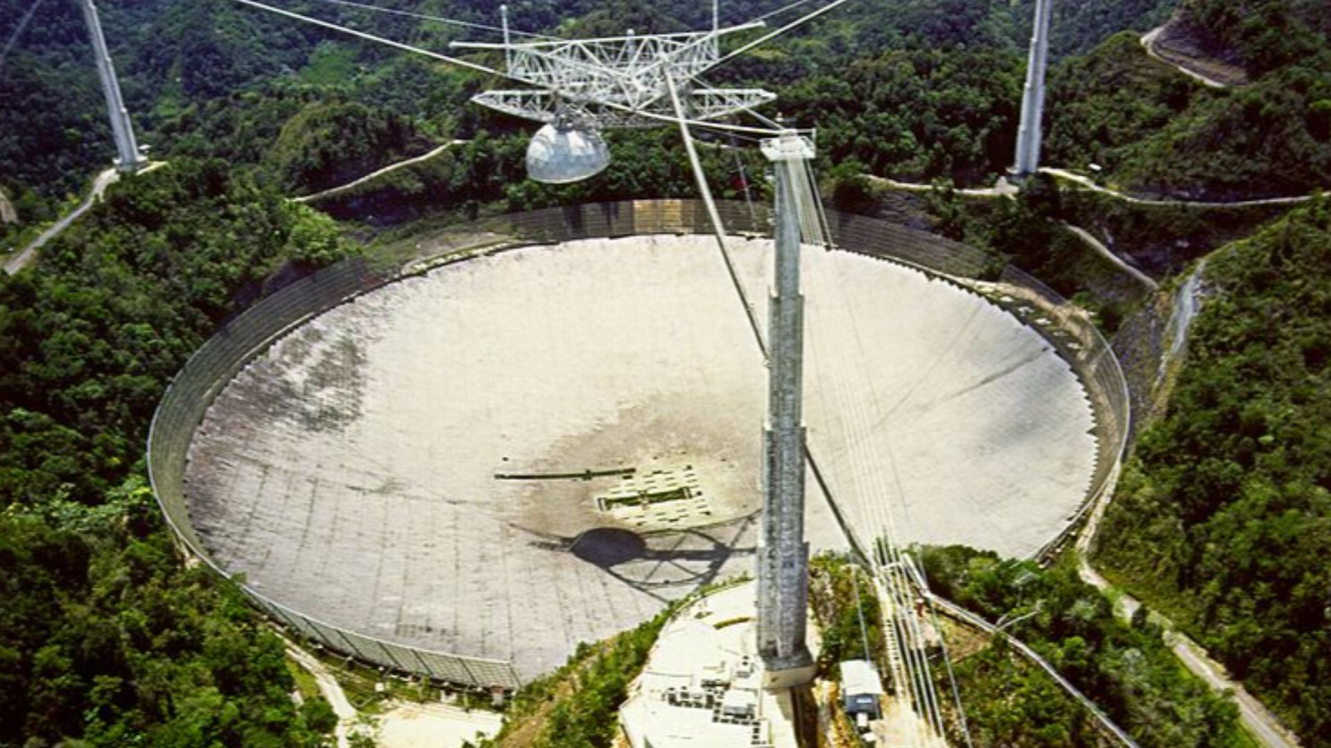Aerial view of Arecibo Observatory in December 2012.