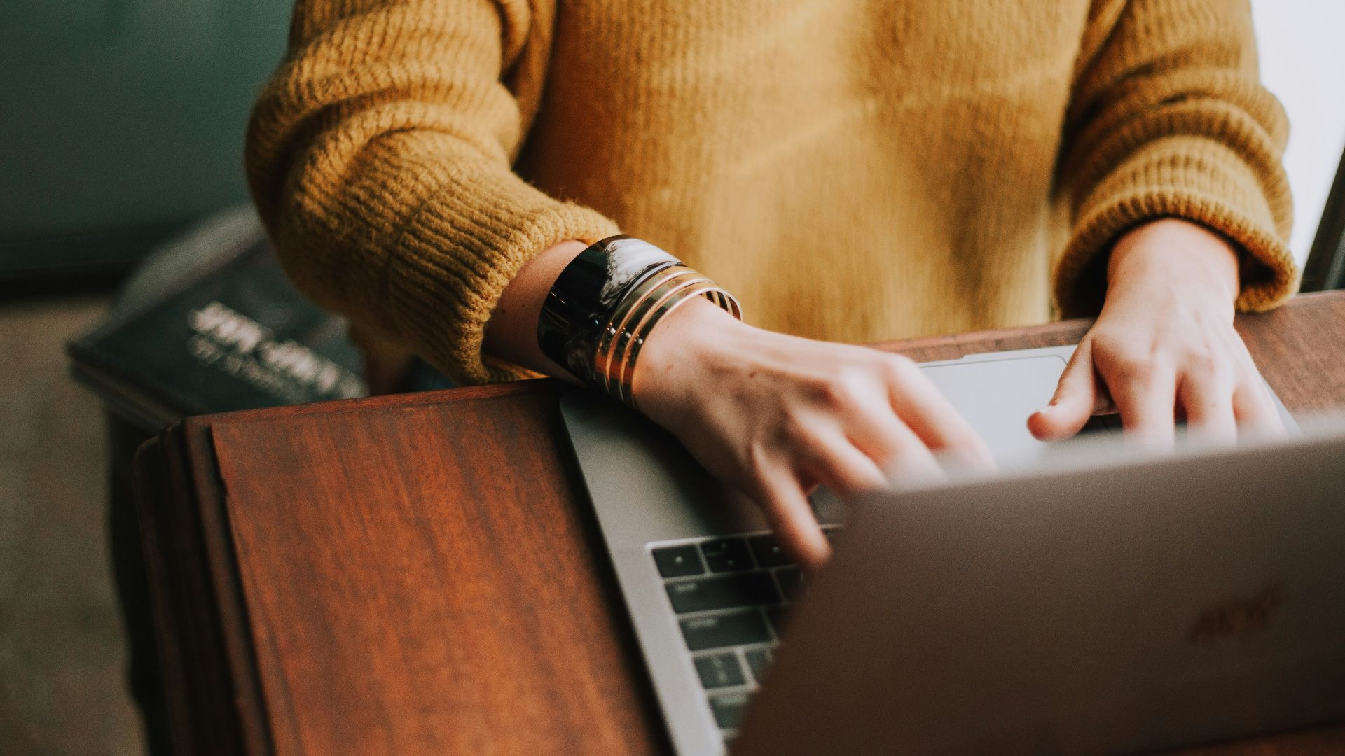 person using laptop computer