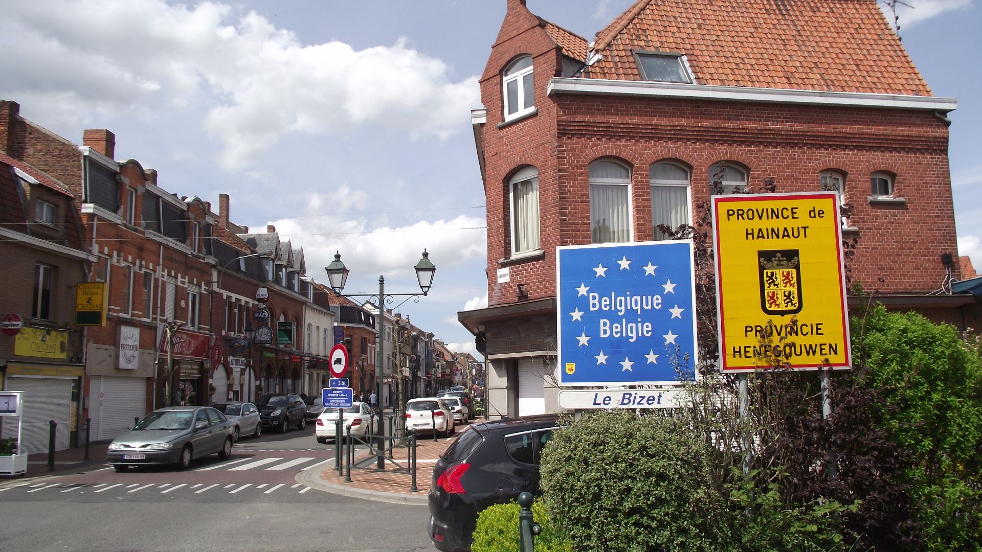 Grens Frankrijk België bij Bizet