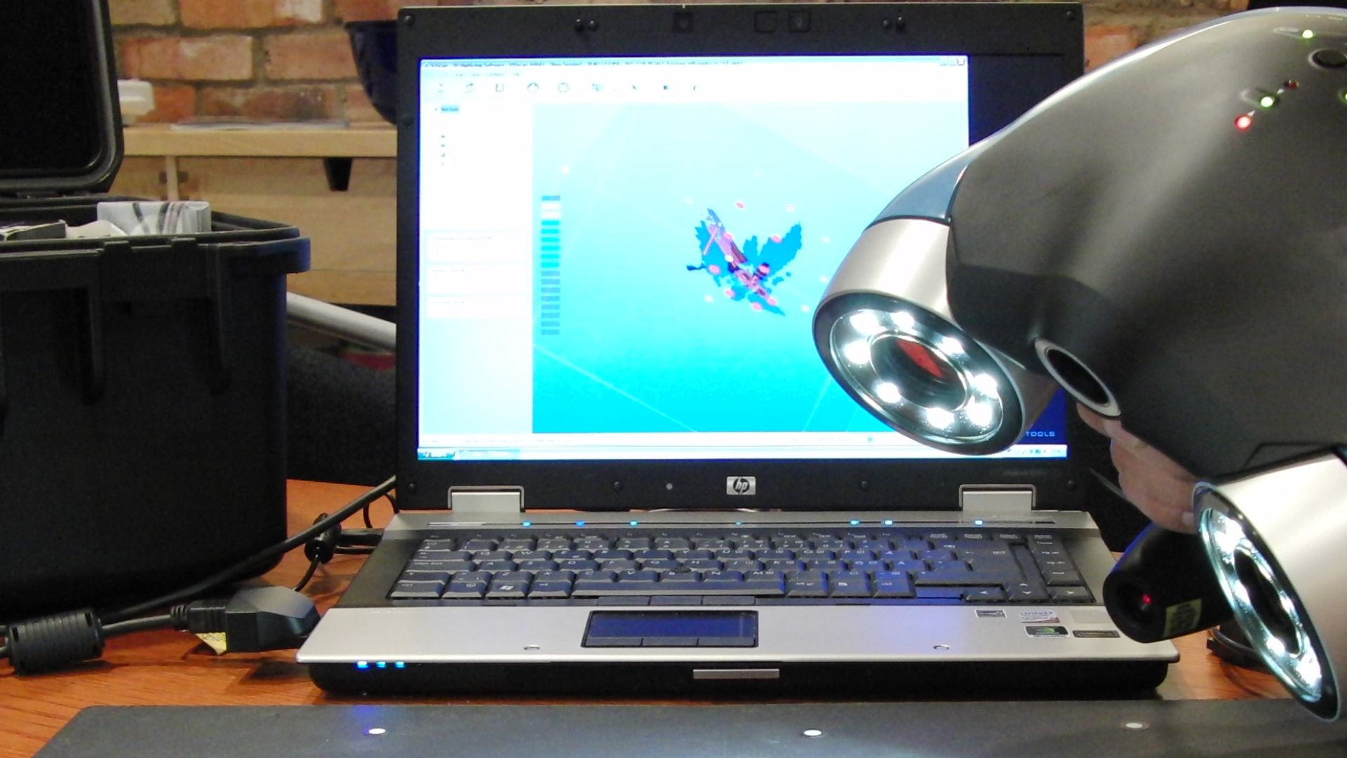 Making a 3D-model of an Viking belt buckle using a hand held VIUscan 3D laser scanner. As the device uses a laser scanner to create a 3D model it also uses a camera to accurately texture map the object.
Original Flickr description: This 3D-file is the result of a project in which a 1000-year-old Viking belt buckle was laser scanned and 3D printed to achieve a copy of the unique archaeological artifact.
You can read the full article about this project via the URL below.
www.creativetools.se/3d-utskrifter-3d-skrivare/11182-3d-s...
Feel free to share this 3D object and the contents of the article under the Creative Commons Attribution-Share Alike 3.0 Unported license.

creativecommons.org/licenses/by-sa/3.0/