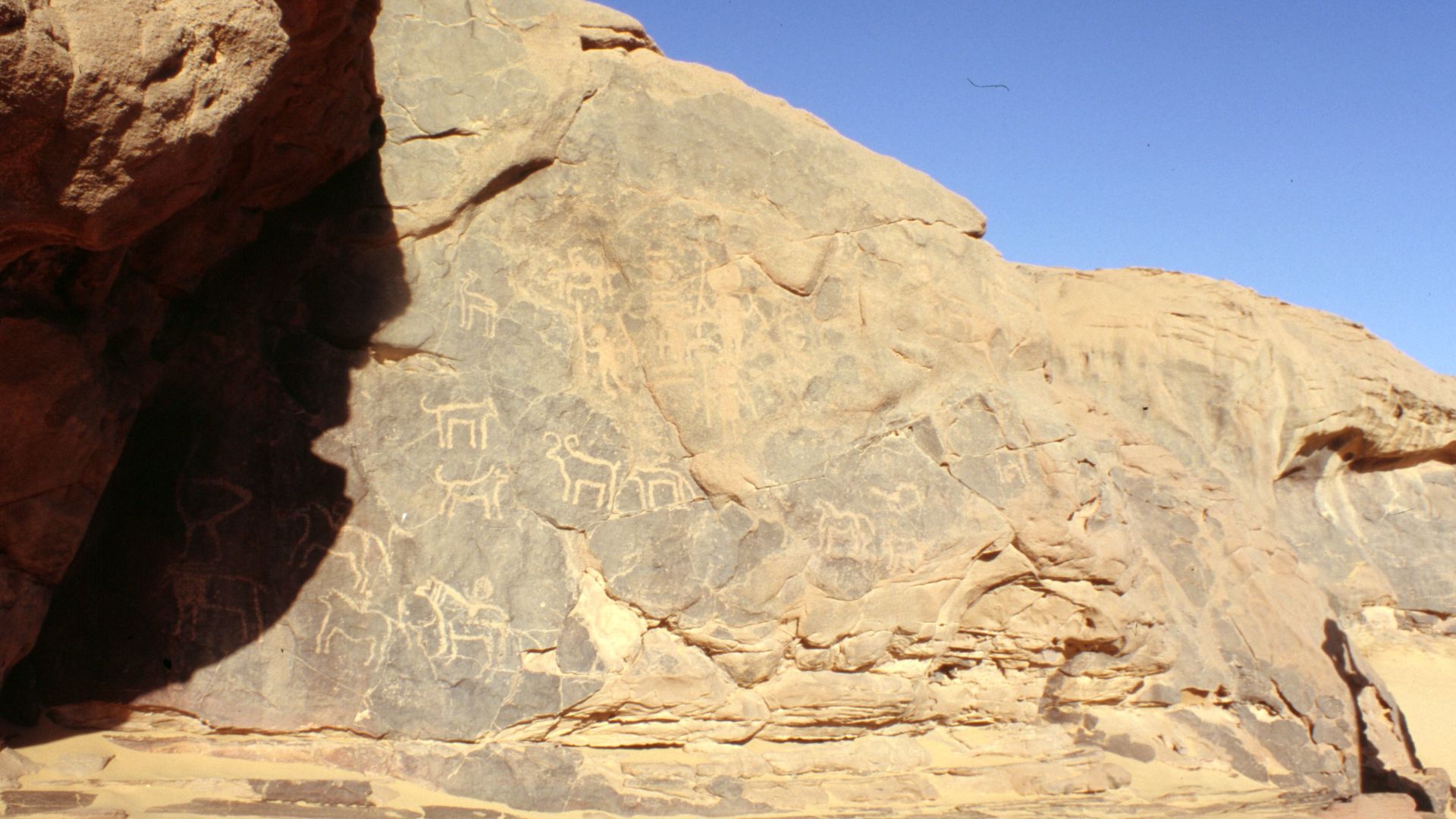 Rock art in the Algerian Sahara.