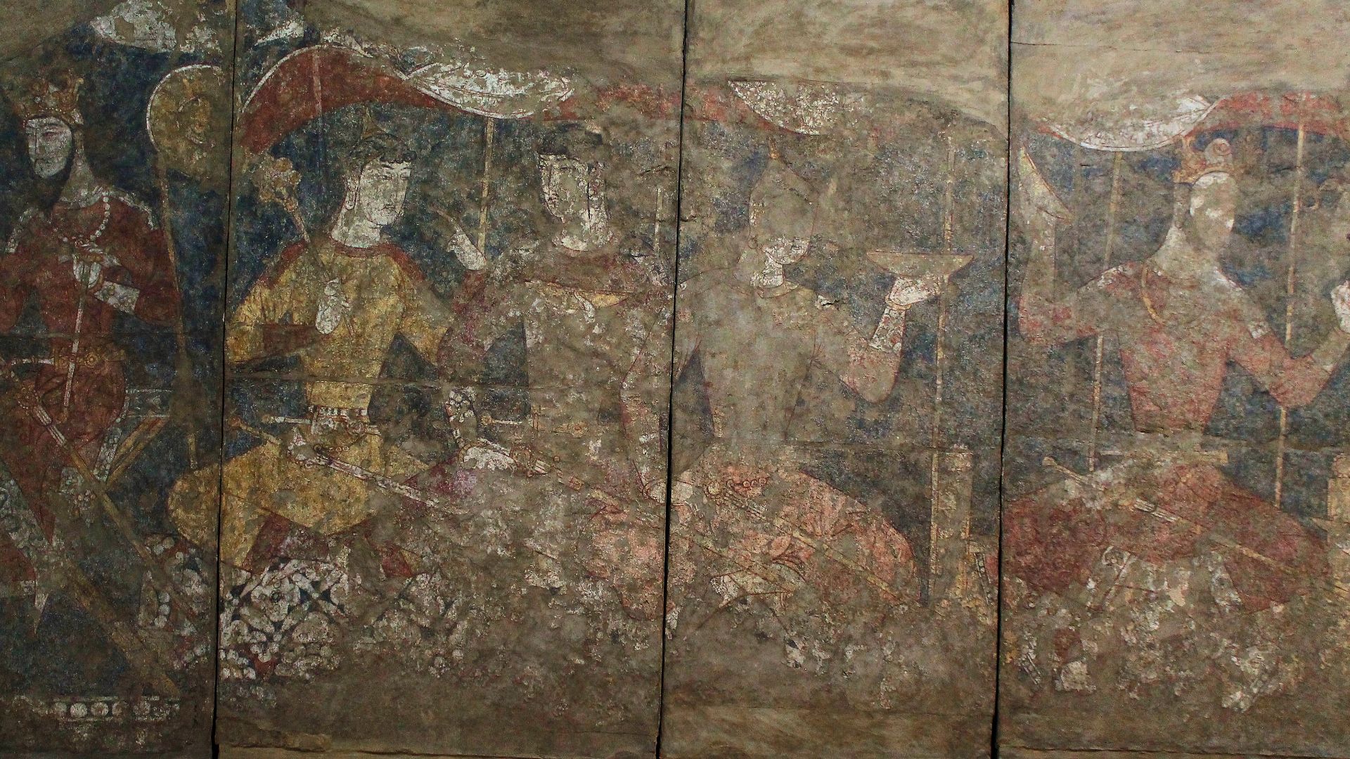 Mural from Penjikent, Museum of National Antiquities, Dushanbe, Tajikistan