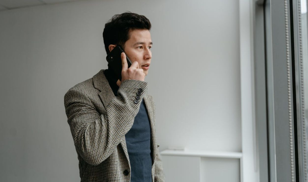 A Businessman on a Phone Call