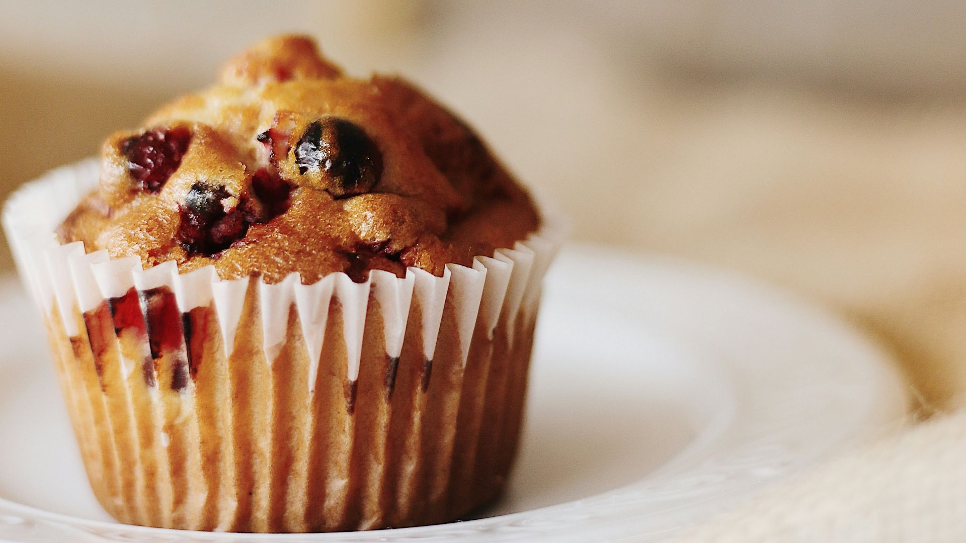 baked cupcake on plate
