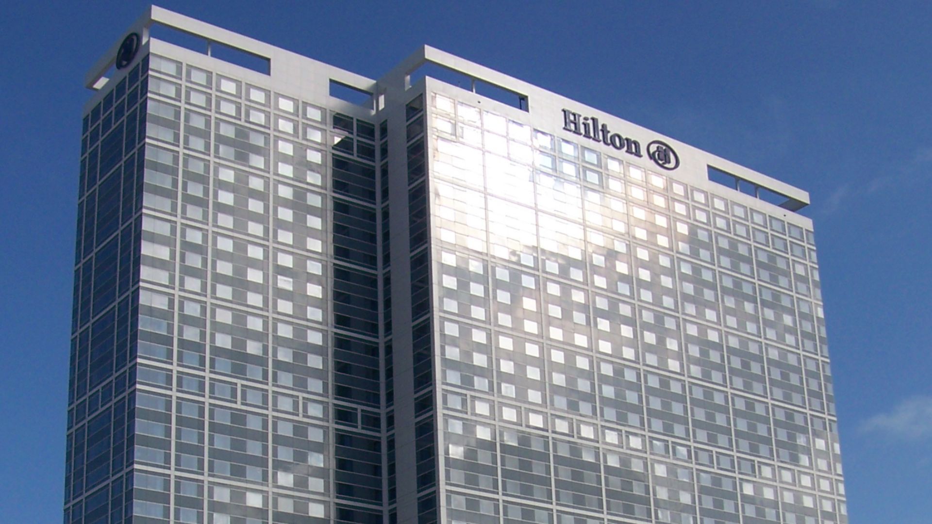 Hilton San Diego Convention Center Hotel skyscraper near the Convention Center in San Diego, California. Construction was completed in 2008.