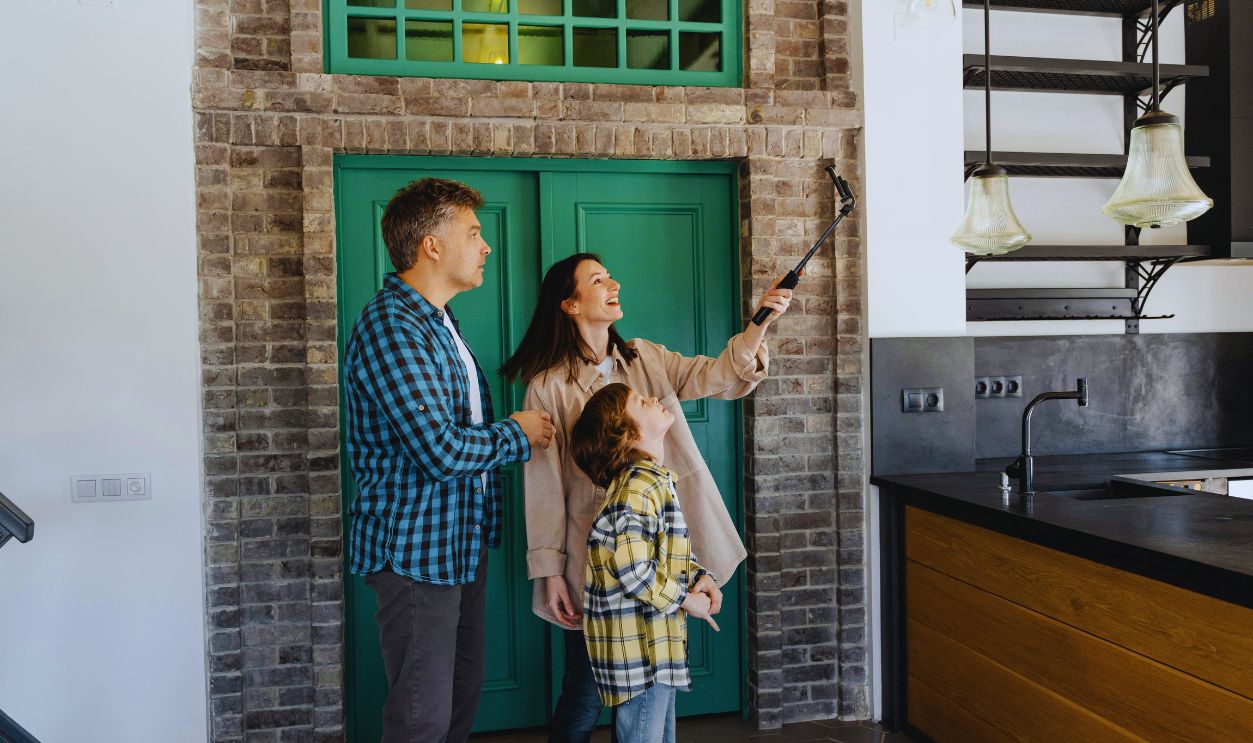 A Woman Vlogging Inside the House with Her Family