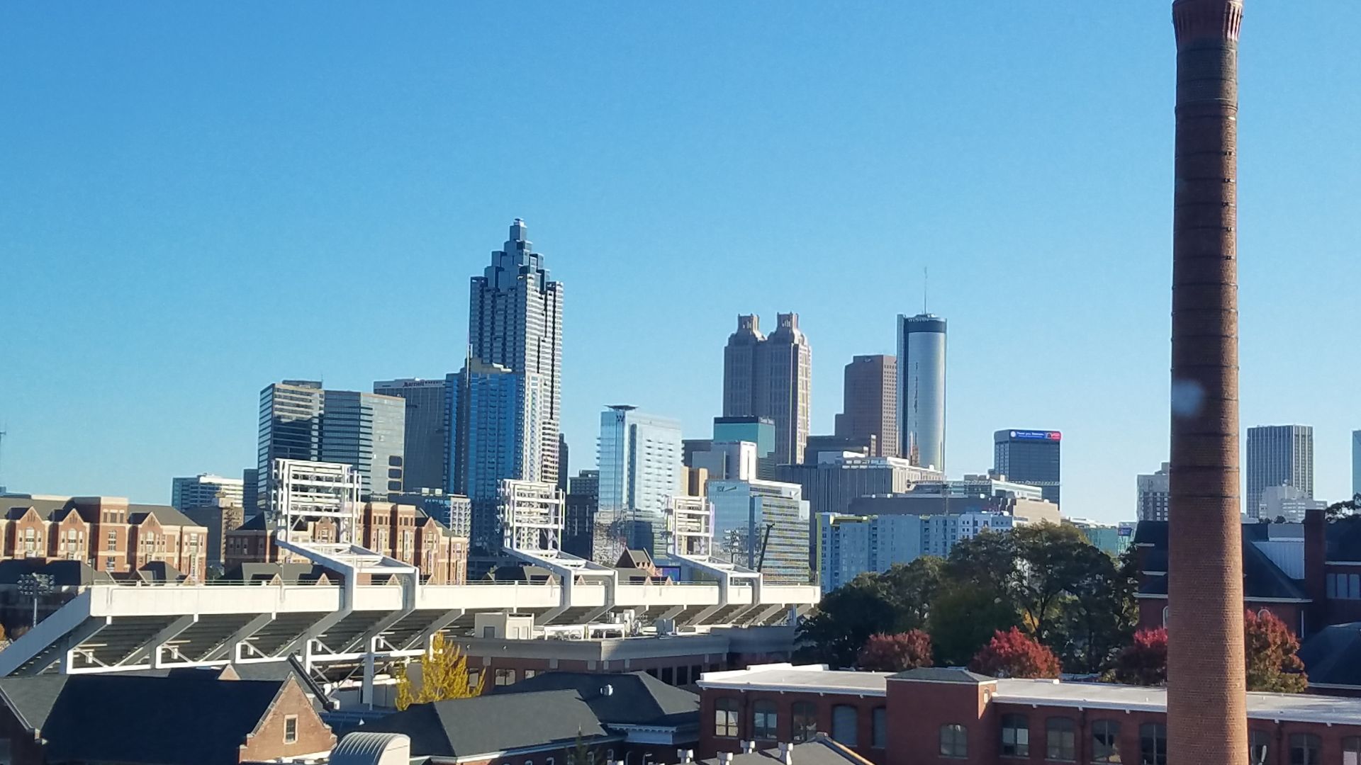 Downtown Atlanta skyline, as viewed from Crosland Tower on the main campus of the Georgia Institute of Technology.