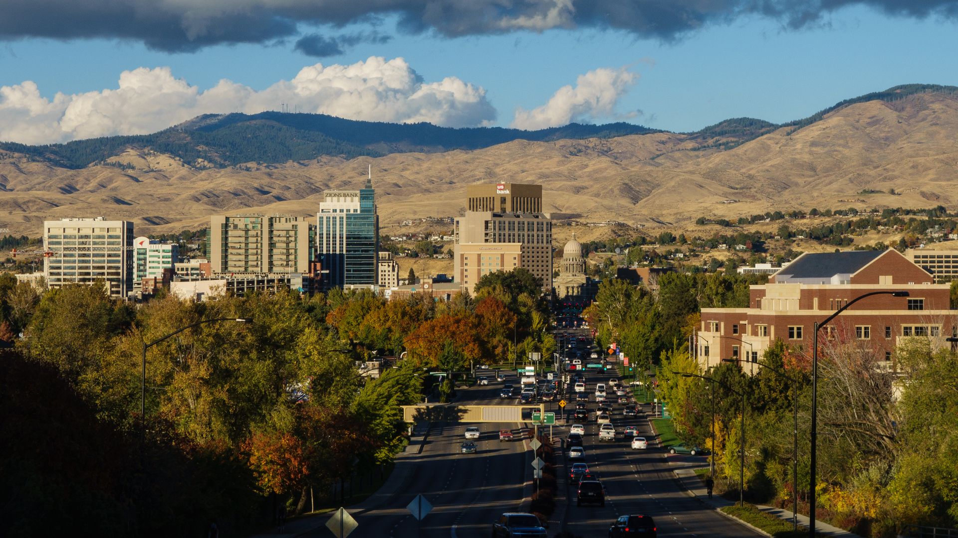 Downtown Boise, Idaho on a fall afternoon in October 2014 as seen from the Boise Depot. (Robby Milo / http://rmilo.com)