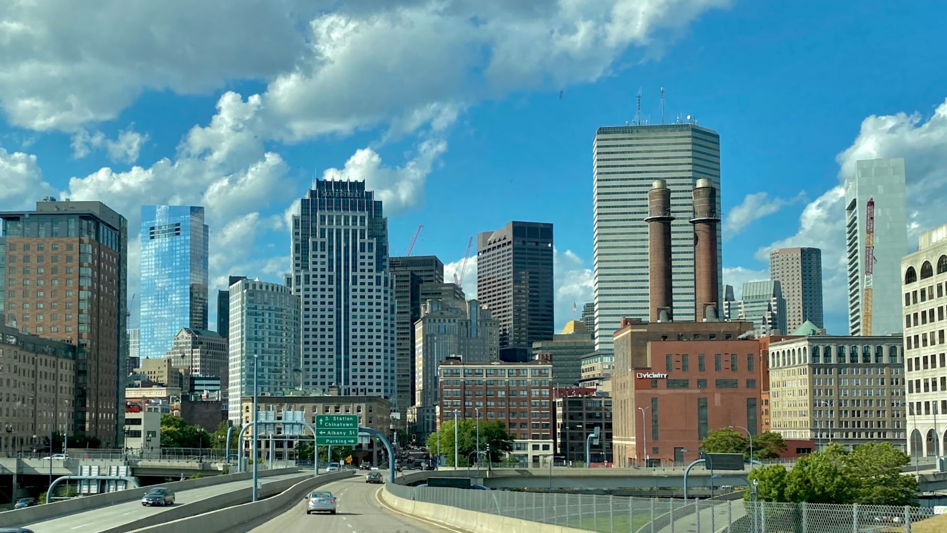 Boston, Massachusetts - View from Route 93
