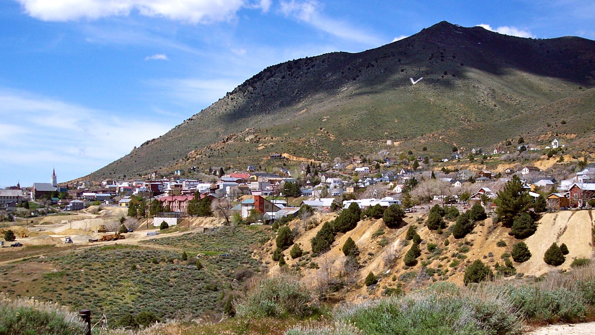 As seen from the Mason's cemetery