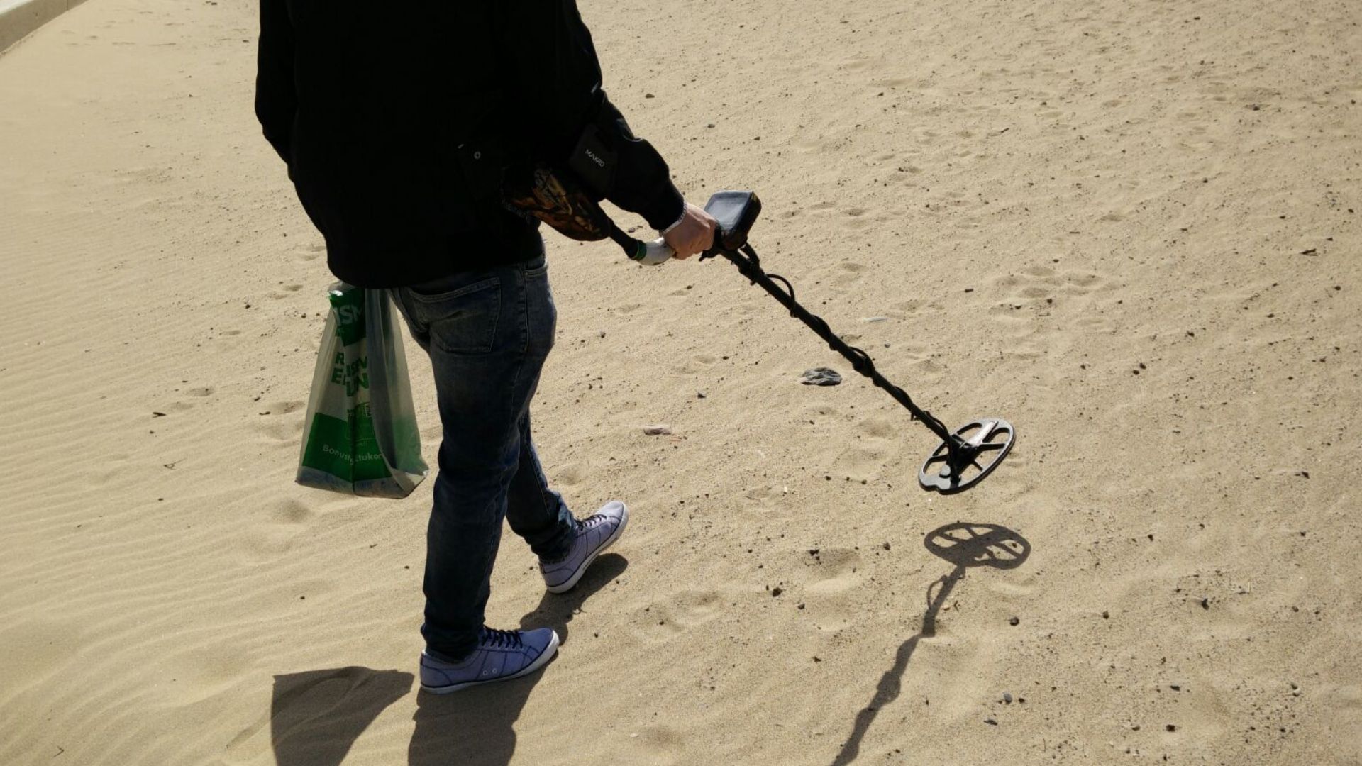 Metal detector on the beach