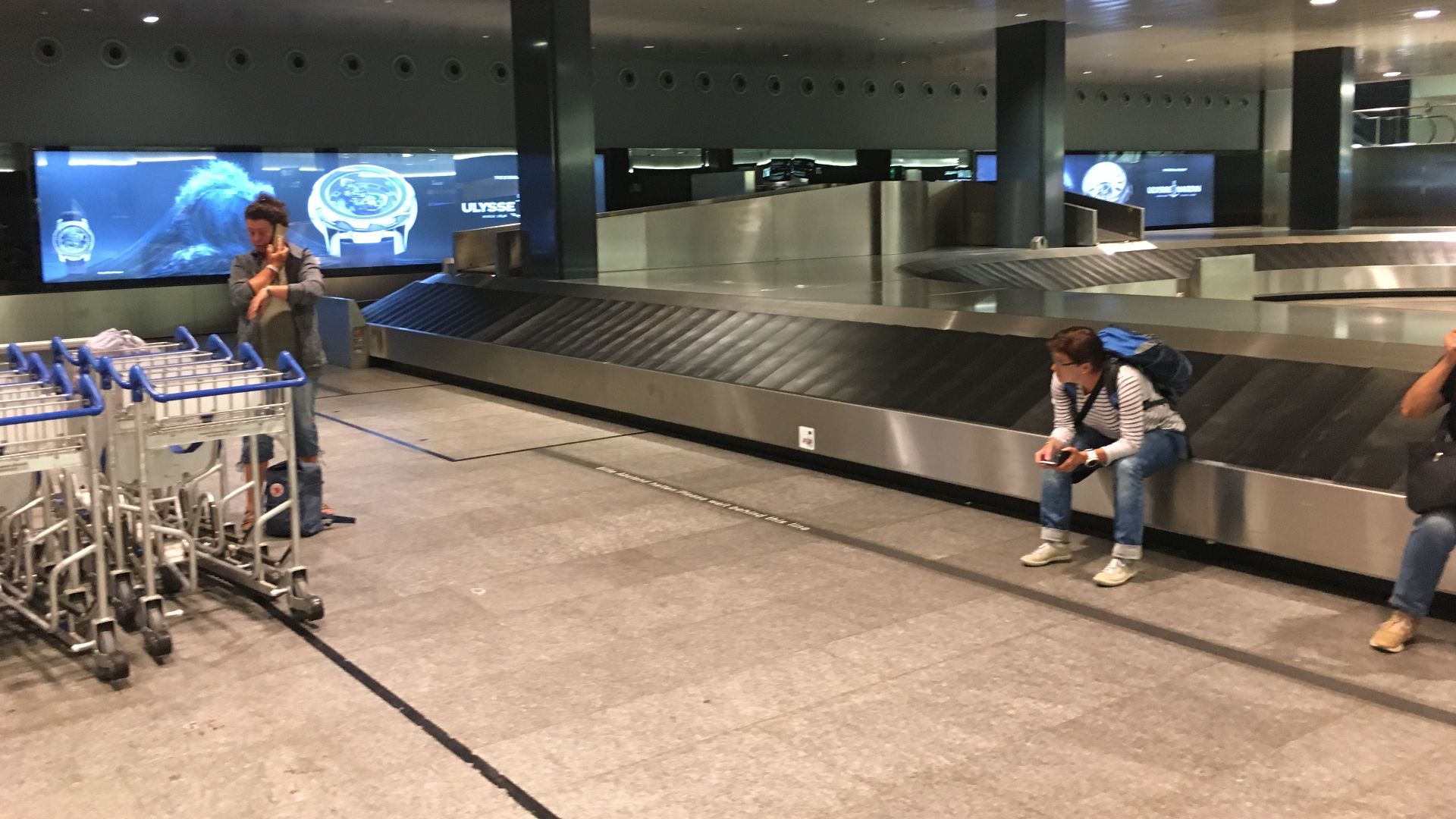 A baggage carousel at Zurich Kloten airport