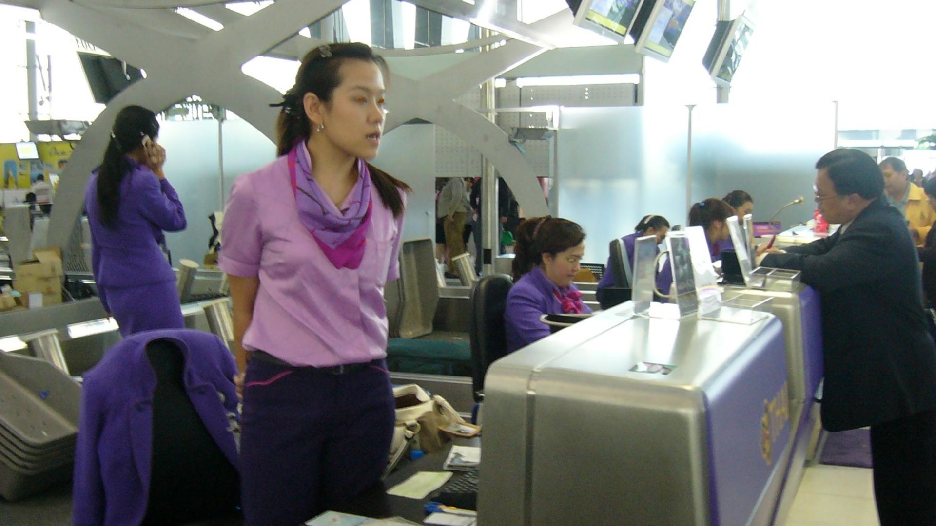 Thai Airways International Check-In-Counters at Suvarnabhumi International Airport, Thailand