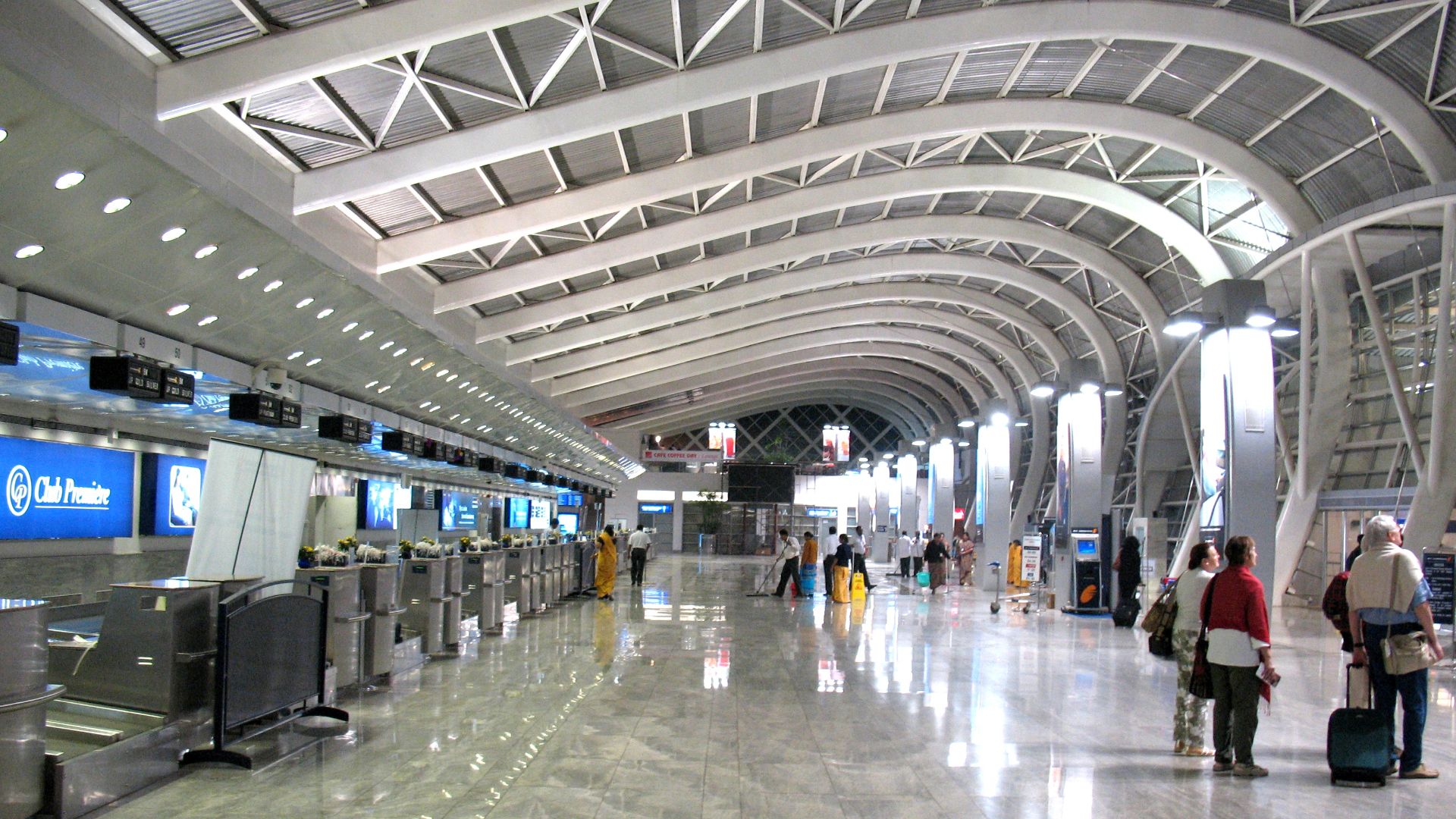 Interior of Chhatrapati Shivaji International Airport in Mumbai